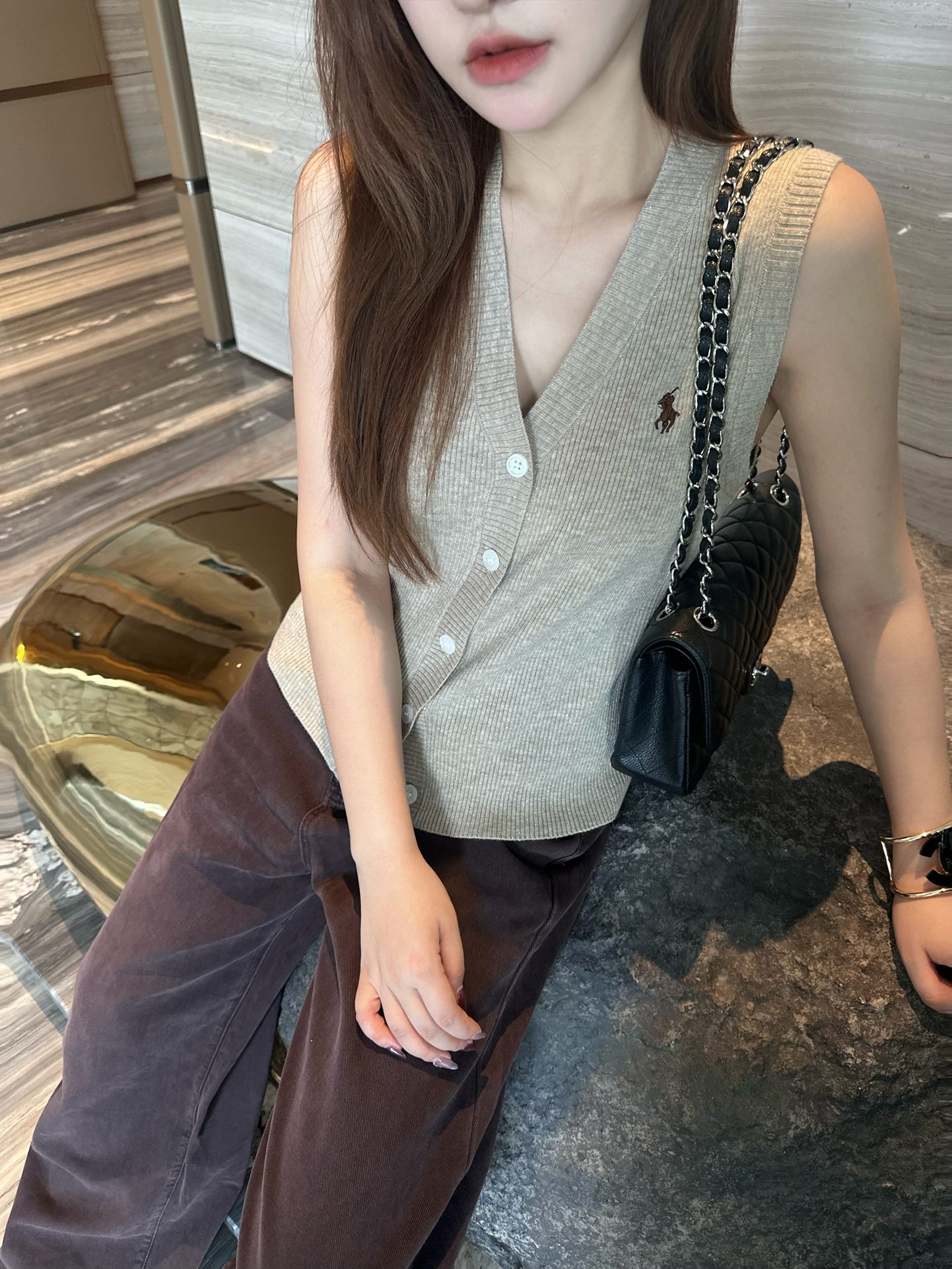 oatmeal vest ootd - 图片 8