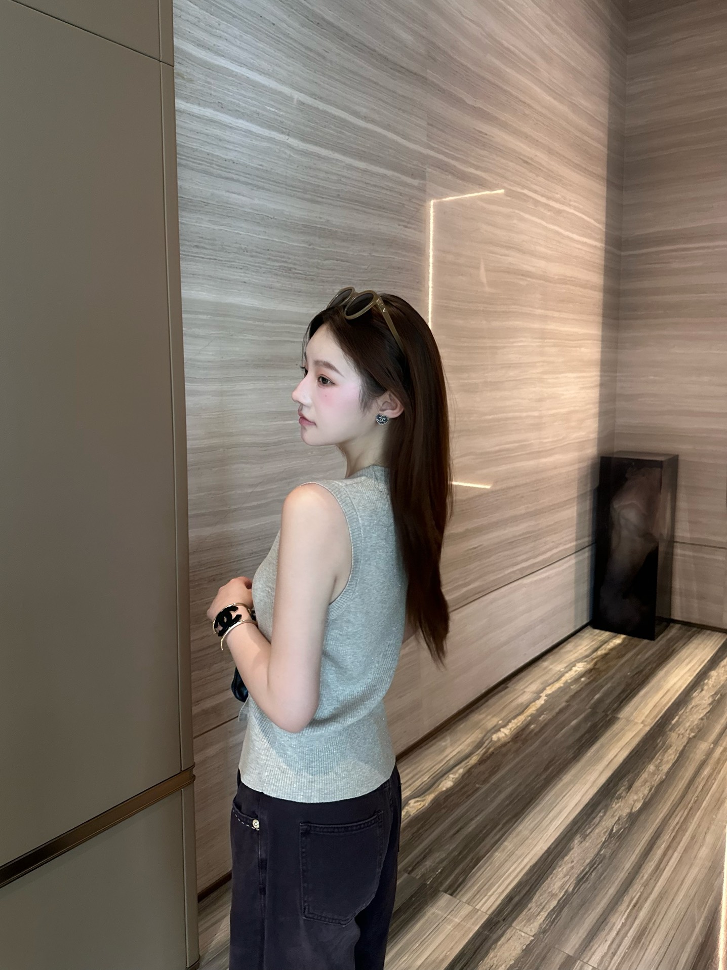oatmeal vest ootd - 图片 3