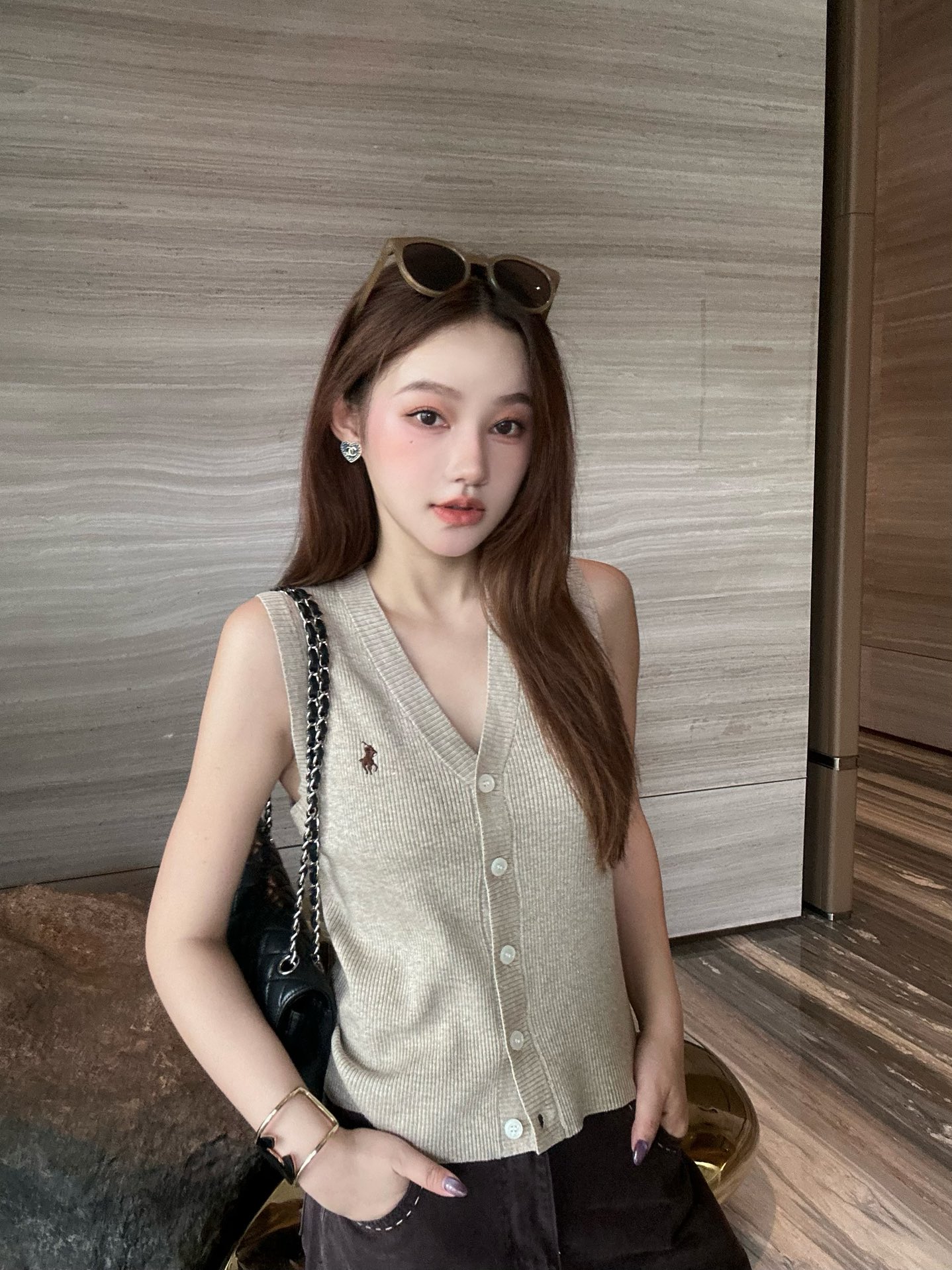 oatmeal vest ootd - 图片 4