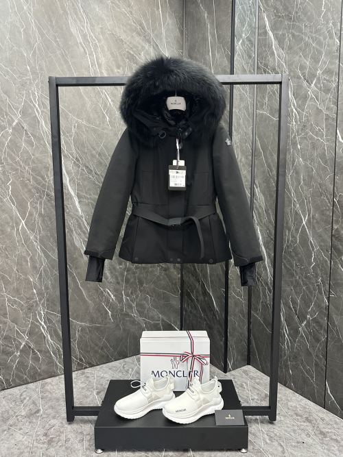 Moncler Women's Down Ski Jacket Fur Hooded Grenble Laplance - Size 0-3 1 Moncler Women's Down Ski Jacket Fur Hooded Grenble Laplance - Size 0-3