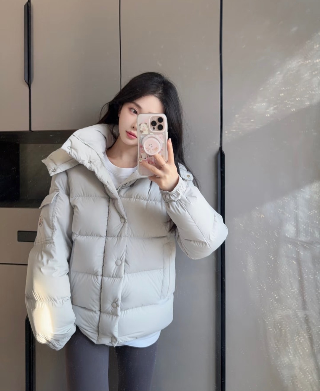 上身效果｜Mon Maya 70冬季羽绒服夹克外套.最火珍珠灰.夏季都抢不到的爆款配色.