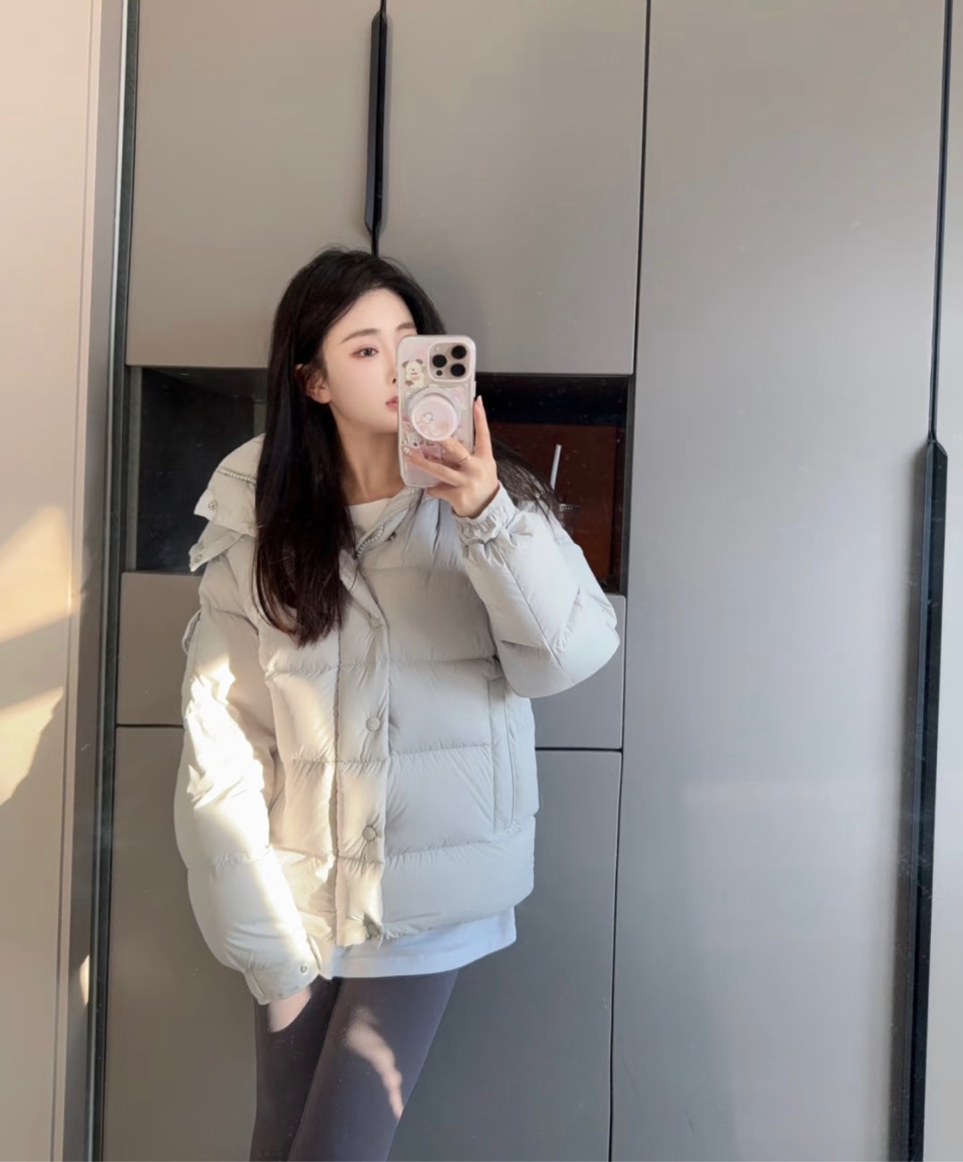 上身效果｜Mon Maya 70冬季羽绒服夹克外套.最火珍珠灰.夏季都抢不到的爆款配色.