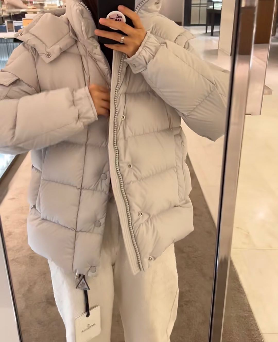 上身效果｜Mon Maya 70冬季羽绒服夹克外套.最火珍珠灰.夏季都抢不到的爆款配色.