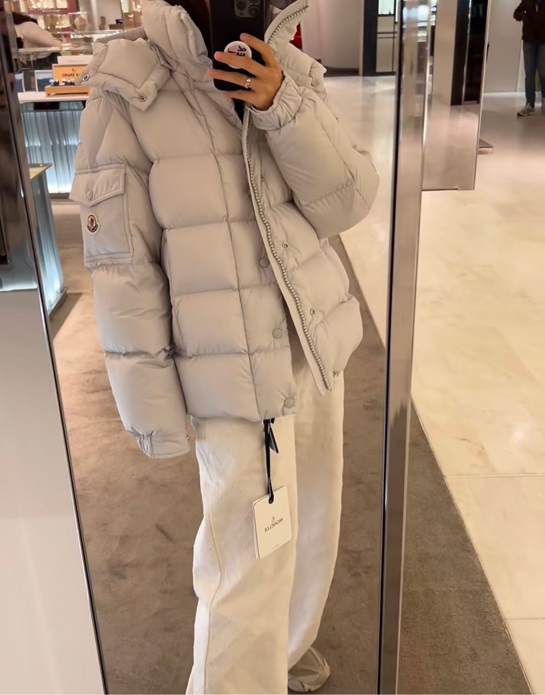 上身效果｜Mon Maya 70冬季羽绒服夹克外套.最火珍珠灰.夏季都抢不到的爆款配色.