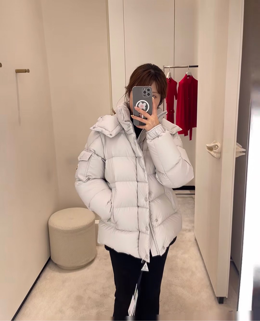 上身效果｜Mon Maya 70冬季羽绒服夹克外套.最火珍珠灰.夏季都抢不到的爆款配色.