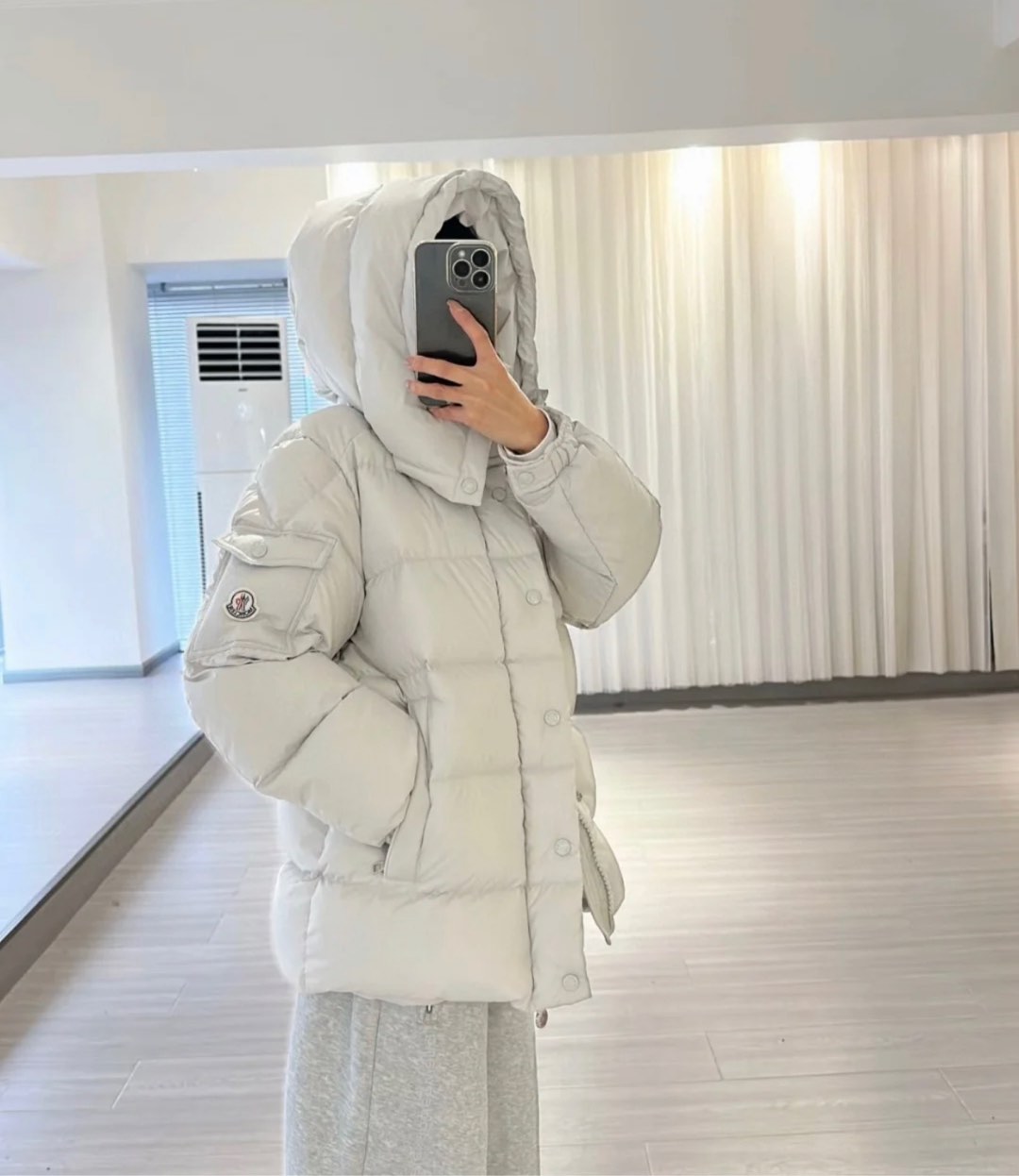 上身效果｜Mon Maya 70冬季羽绒服夹克外套.最火珍珠灰.夏季都抢不到的爆款配色.