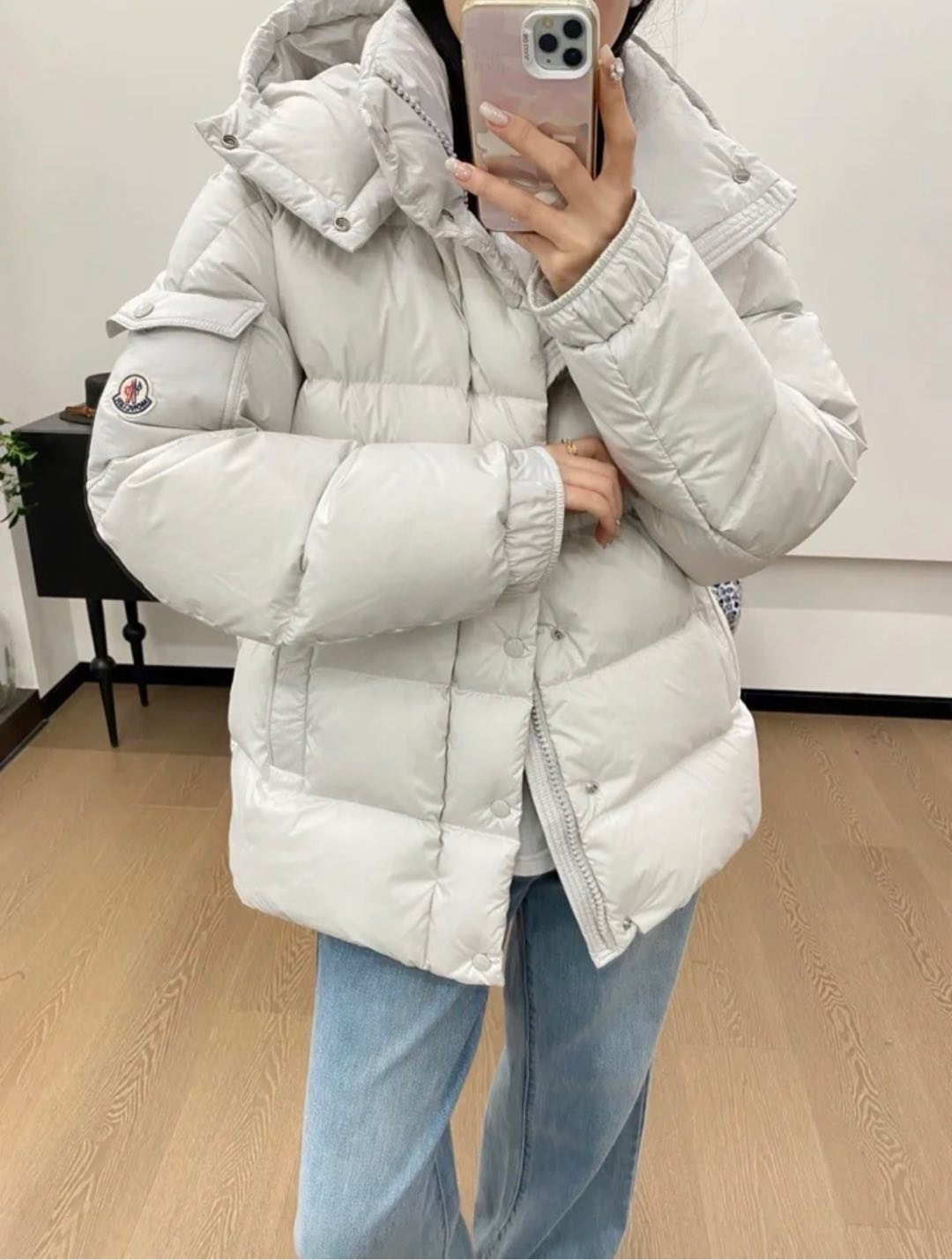 上身效果｜Mon Maya 70冬季羽绒服夹克外套.最火珍珠灰.夏季都抢不到的爆款配色.