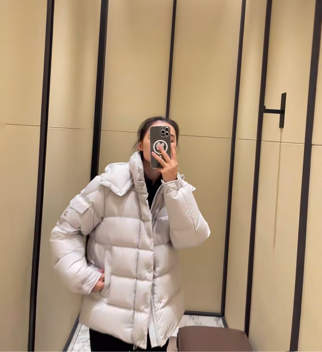 上身效果｜Mon Maya 70冬季羽绒服夹克外套.最火珍珠灰.夏季都抢不到的爆款配色.