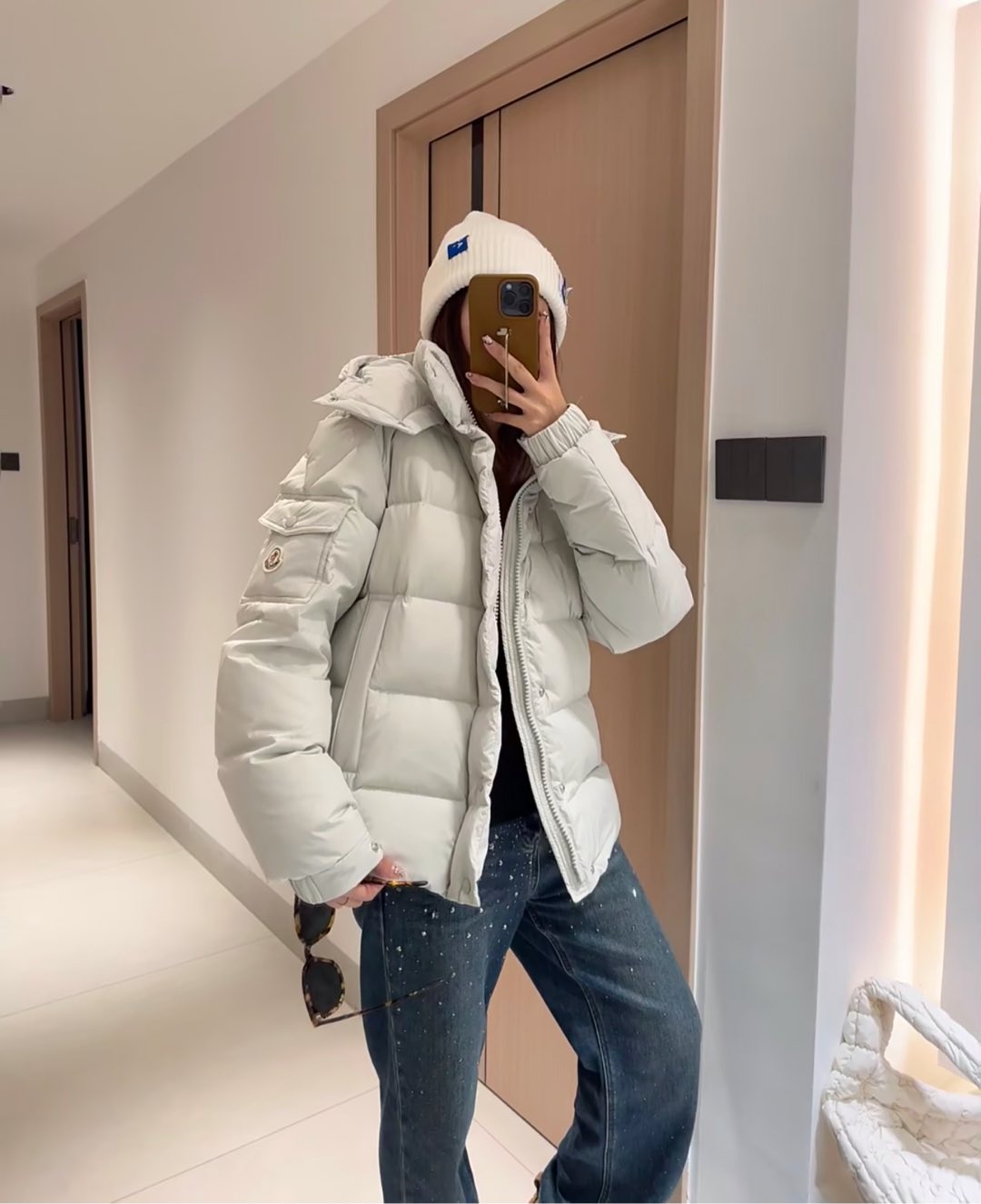 上身效果｜Mon Maya 70冬季羽绒服夹克外套.最火珍珠灰.夏季都抢不到的爆款配色.
