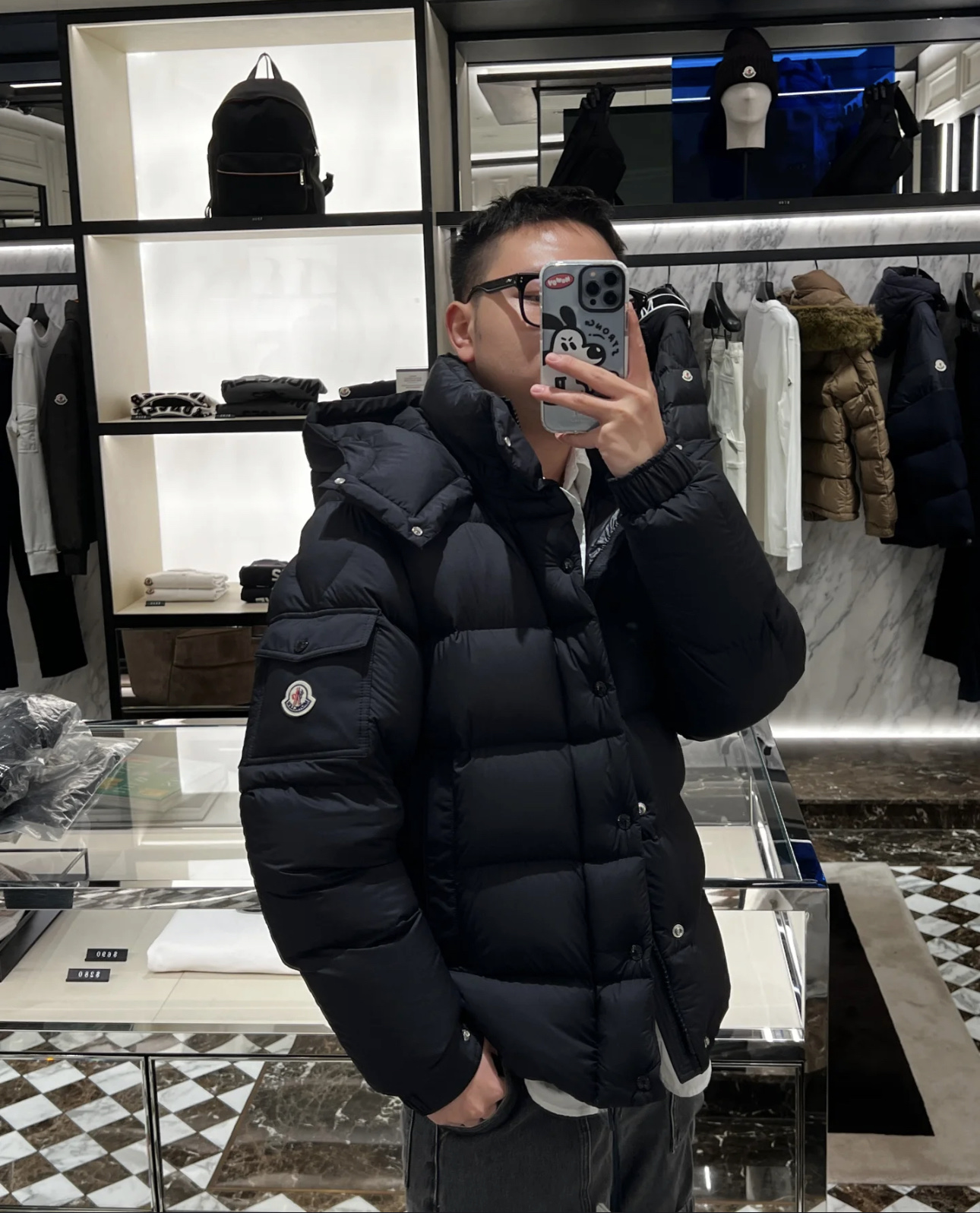 上身效果｜Mon 全新Maya70冬季羽绒服夹克外套.王牌经典黑色.情侣款.区分于Vezere.