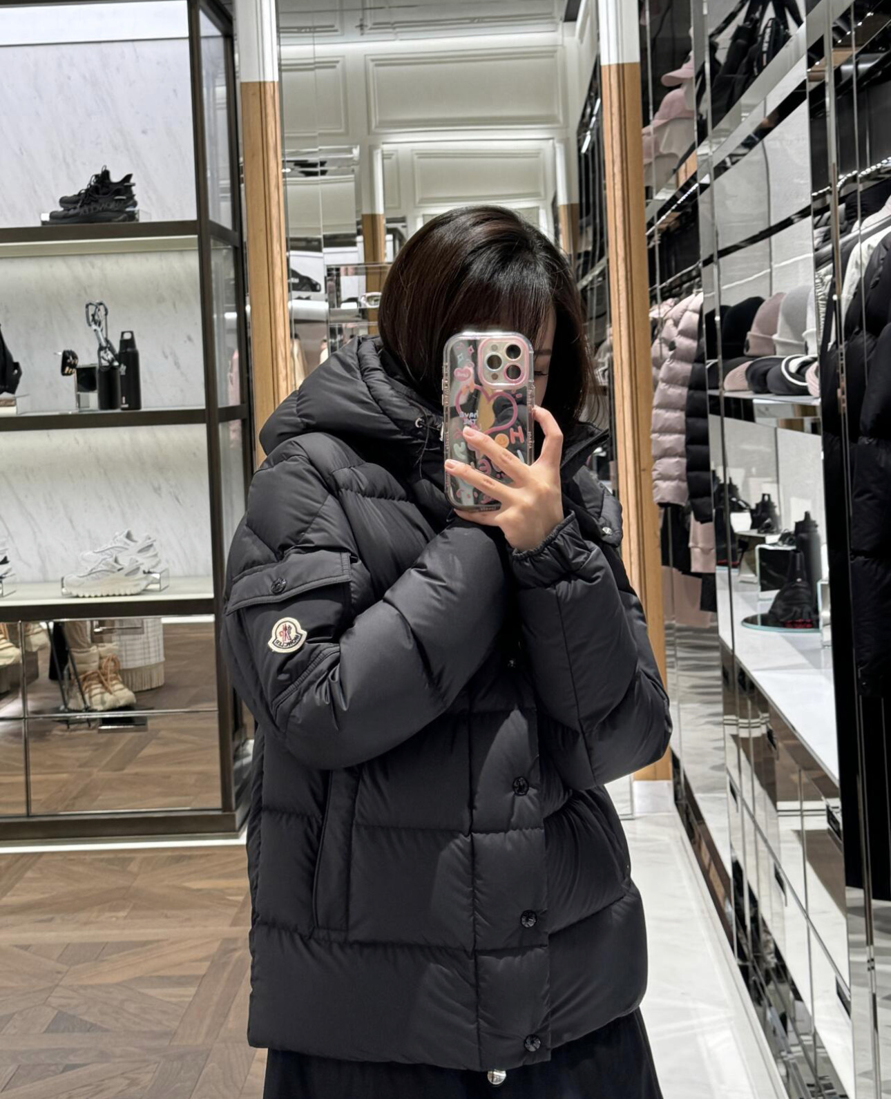 上身效果｜Mon 全新Maya70冬季羽绒服夹克外套.王牌经典黑色.情侣款.区分于Vezere.