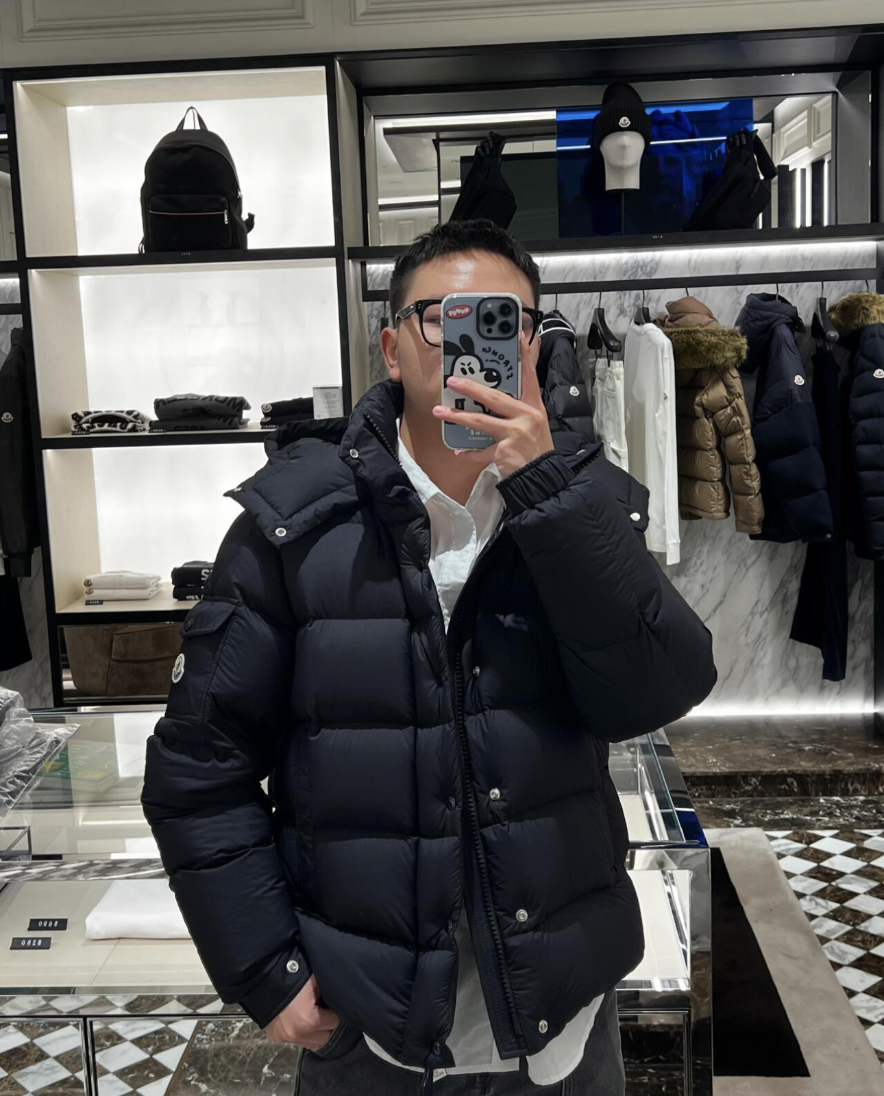 上身效果｜Mon 全新Maya70冬季羽绒服夹克外套.王牌经典黑色.情侣款.区分于Vezere.