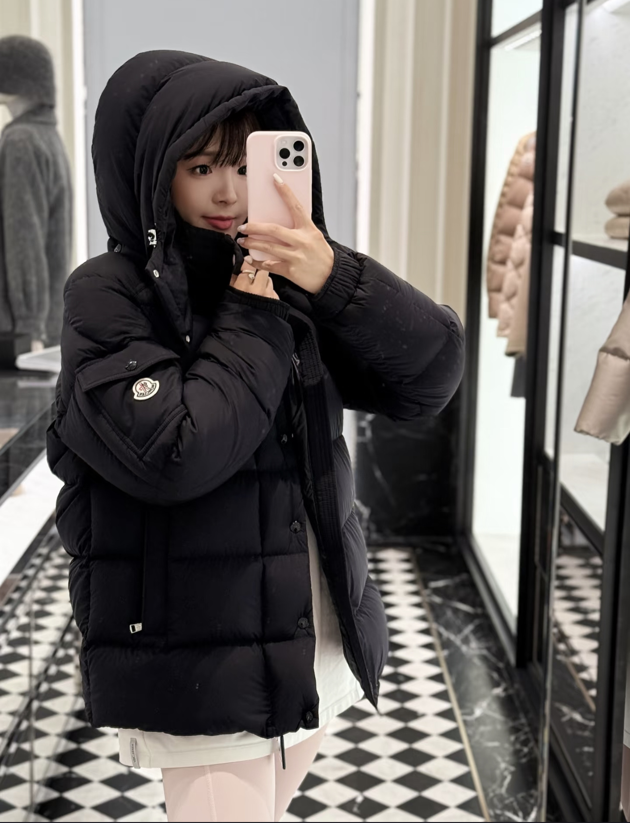 上身效果｜Mon 全新Maya70冬季羽绒服夹克外套.王牌经典黑色.情侣款.区分于Vezere.