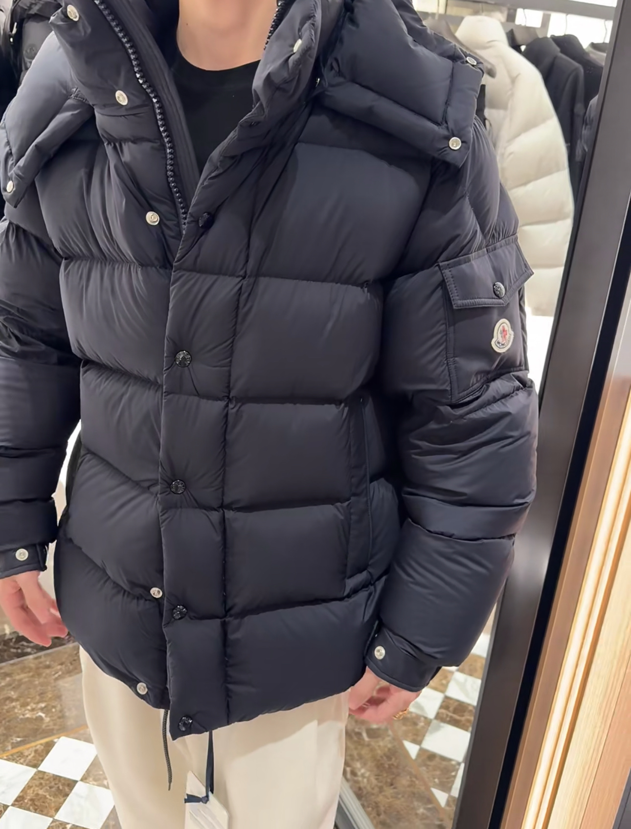 上身效果｜Mon 全新Maya70冬季羽绒服夹克外套.王牌经典黑色.情侣款.区分于Vezere.