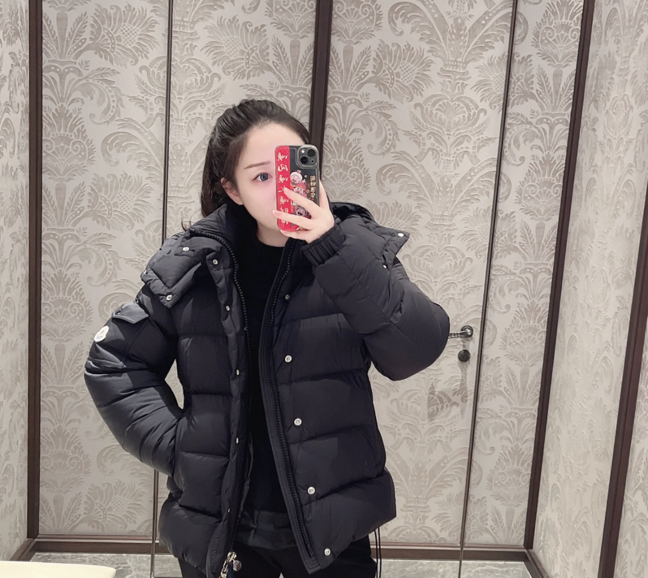 上身效果｜Mon 全新Maya70冬季羽绒服夹克外套.王牌经典黑色.情侣款.区分于Vezere.