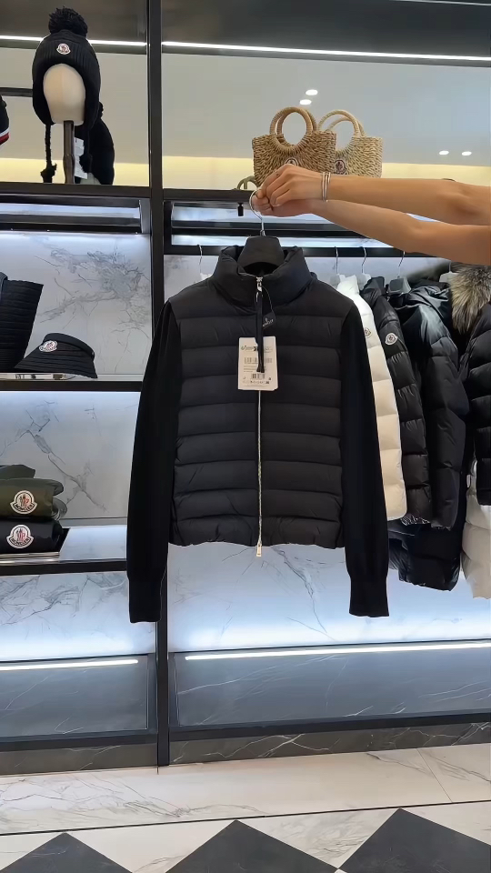 Moncler Women's Lightweight Padded Wool Cardigan Jacket - Stylish & Warm