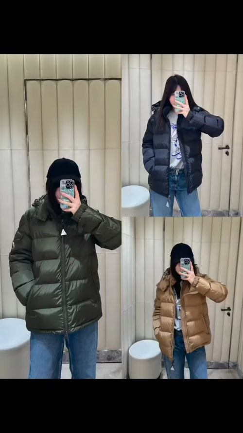 Moncler王牌经典,2025全新上市.Maya(全新科技尼龙)男士哑光短款羽绒夹克外套.三色全部原版