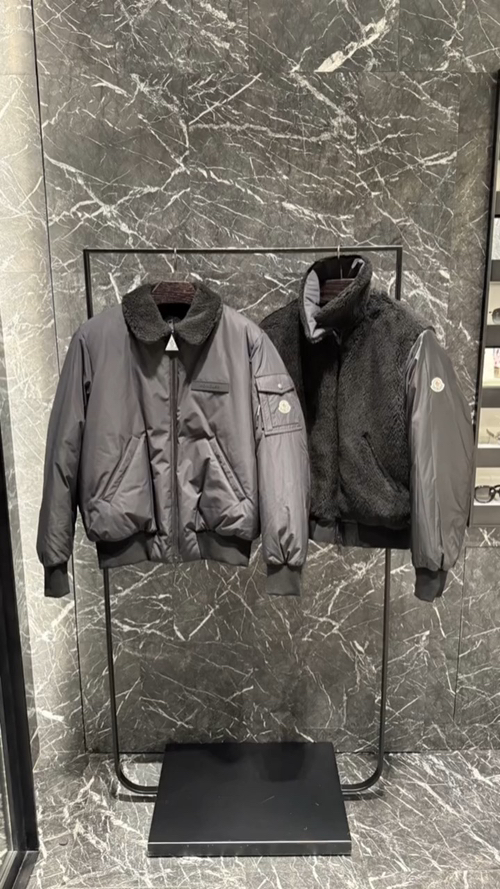 Moncler Maulevrier男士双面泰迪绒飞行员羽绒夹克外套.两面穿搭.柜台实拍参考.