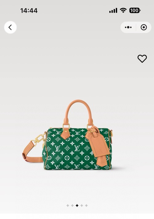 Louis Vuitton Speedy Bandoulière 30: Green Monogram, Tan Leather Accents