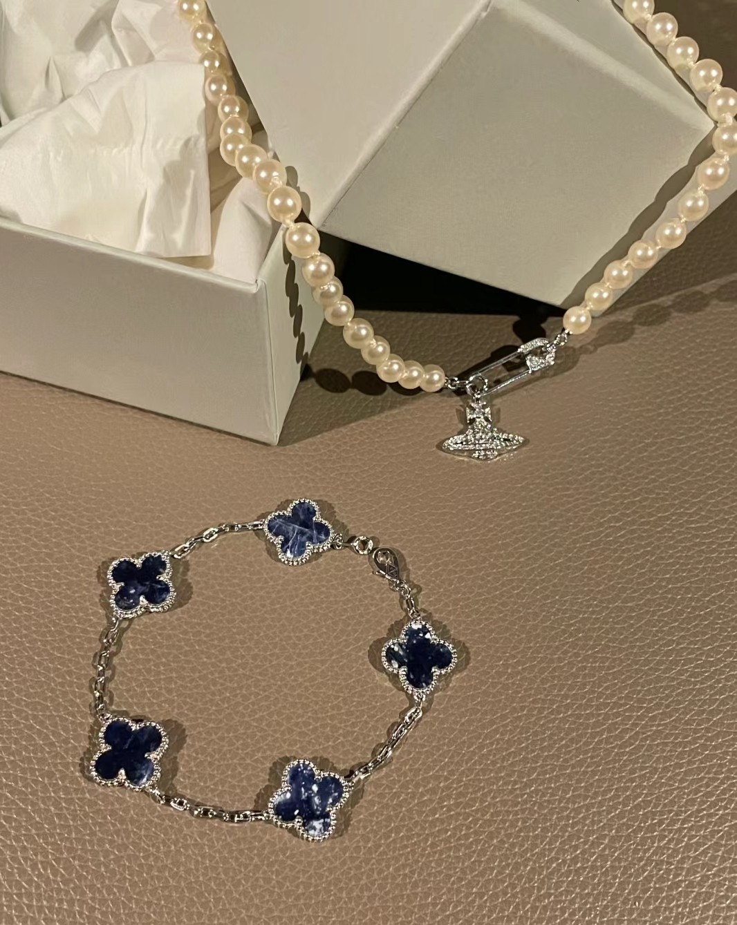 Van Cleef & Arpels 绝美星河 Vca彼得石手链&西太后珍珠项链
