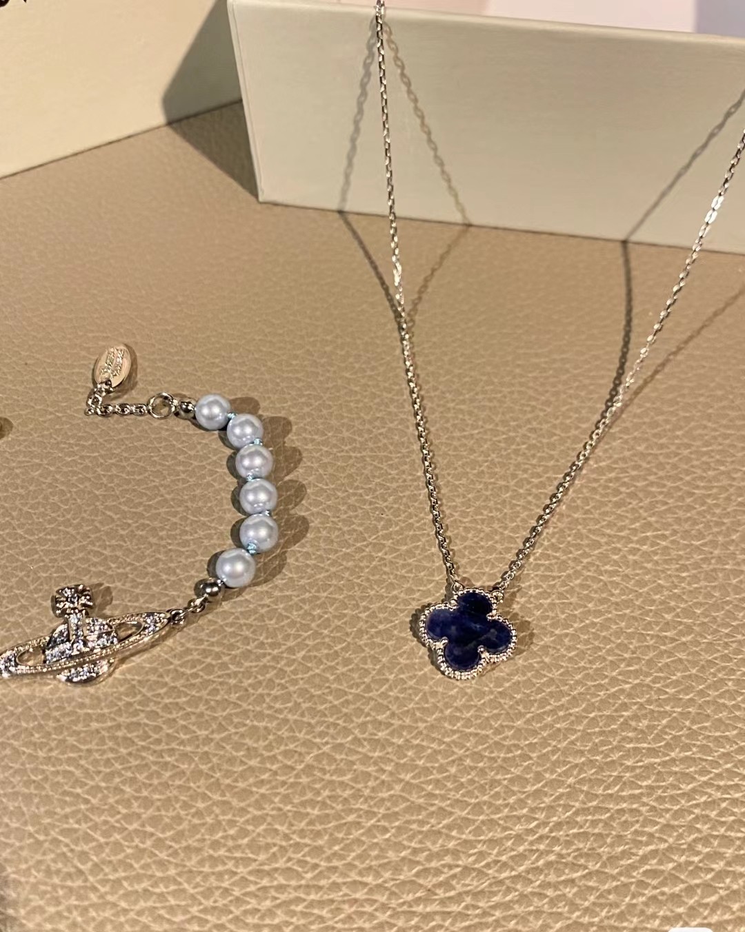Van Cleef & Arpels 西太后珍珠手链&vca梵克雅宝彼得石项链