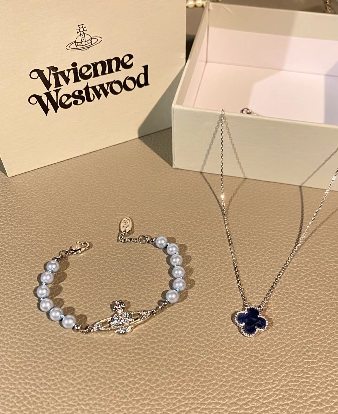 Van Cleef & Arpels 西太后珍珠手链&vca梵克雅宝彼得石项链