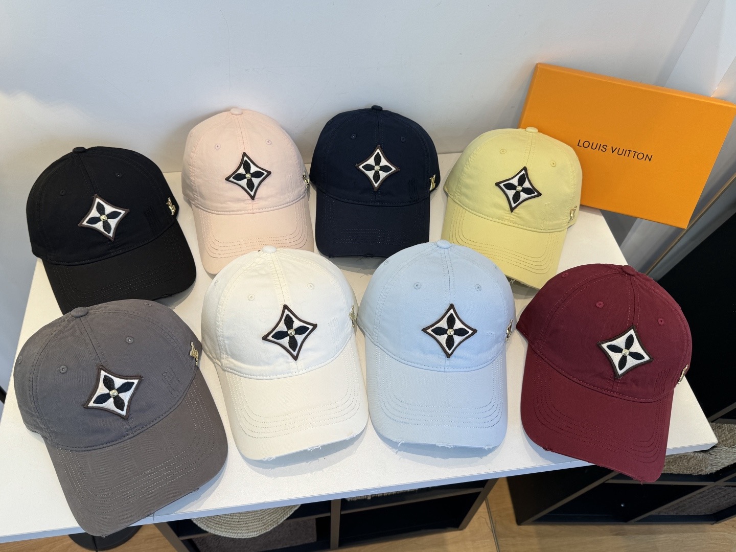Gorra de béisbol de algodón rota y lavada LV para adultos