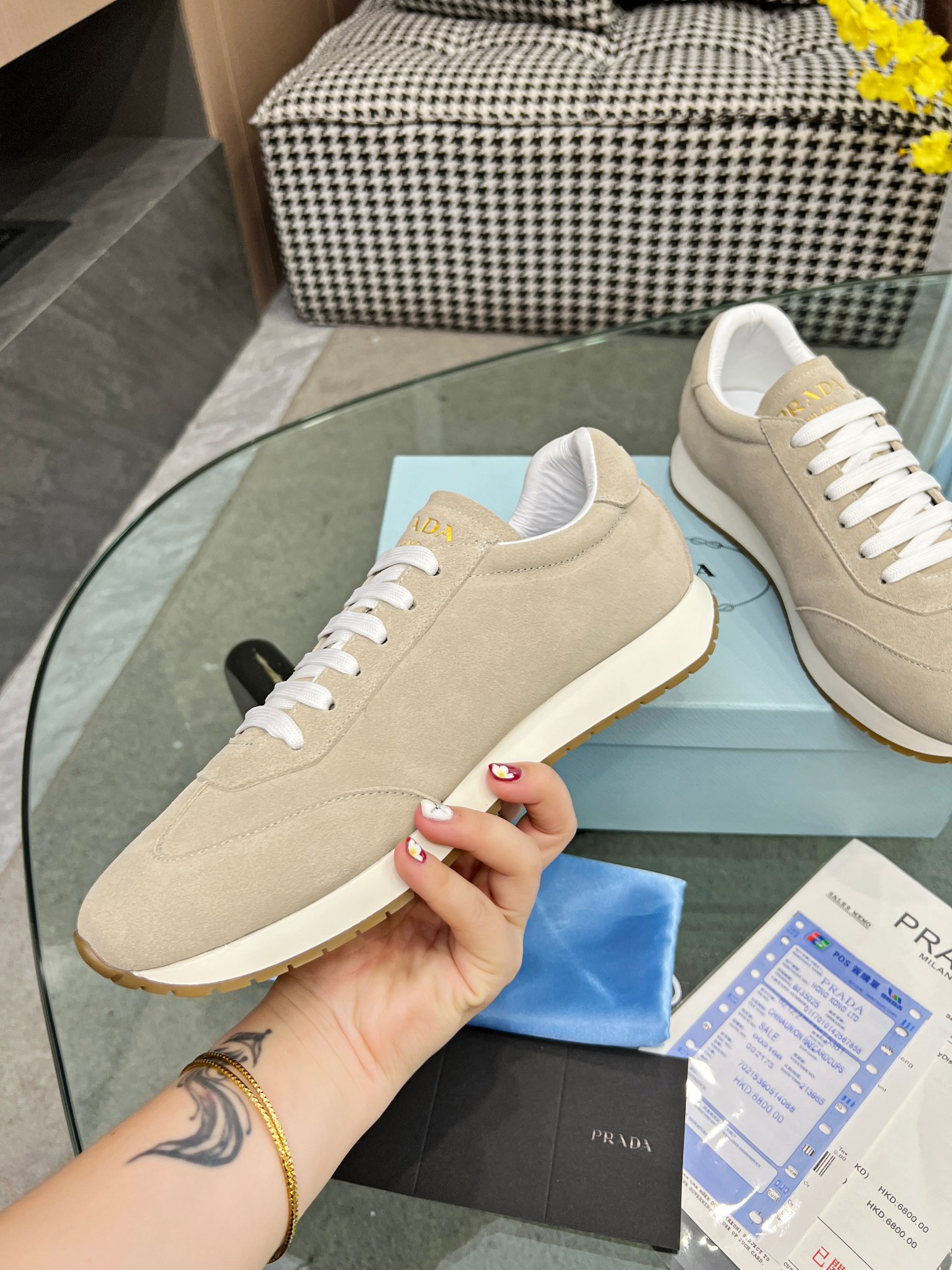 [PRADA*] P: 280Talla: 39-44 (38.45.46 personalizado) nuevos contadores PRADA (Prada) de alto top sin