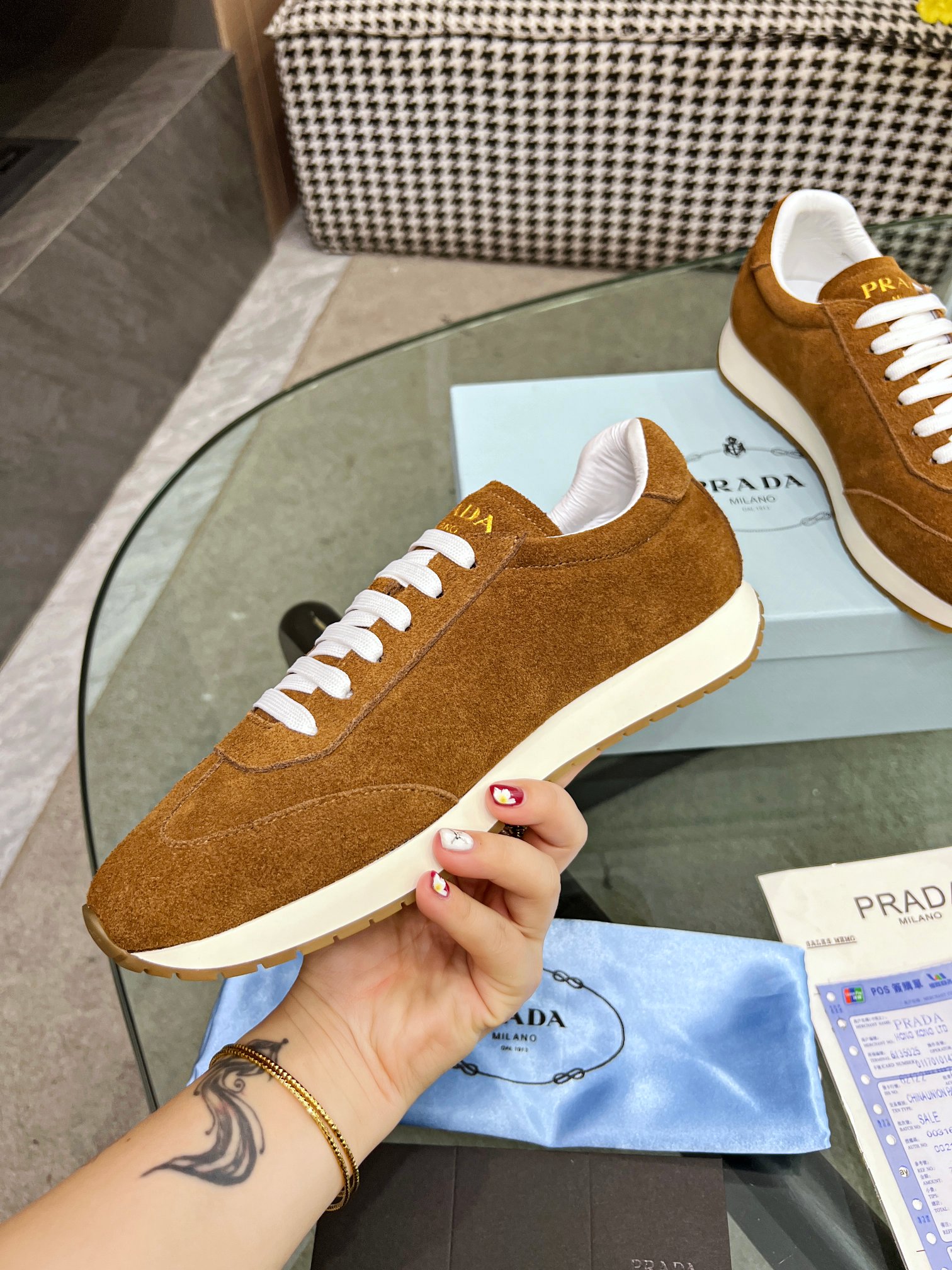 [PRADA*] P: 280Talla: 39-44 (38.45.46 personalizado) nuevos contadores PRADA (Prada) de alto top sin