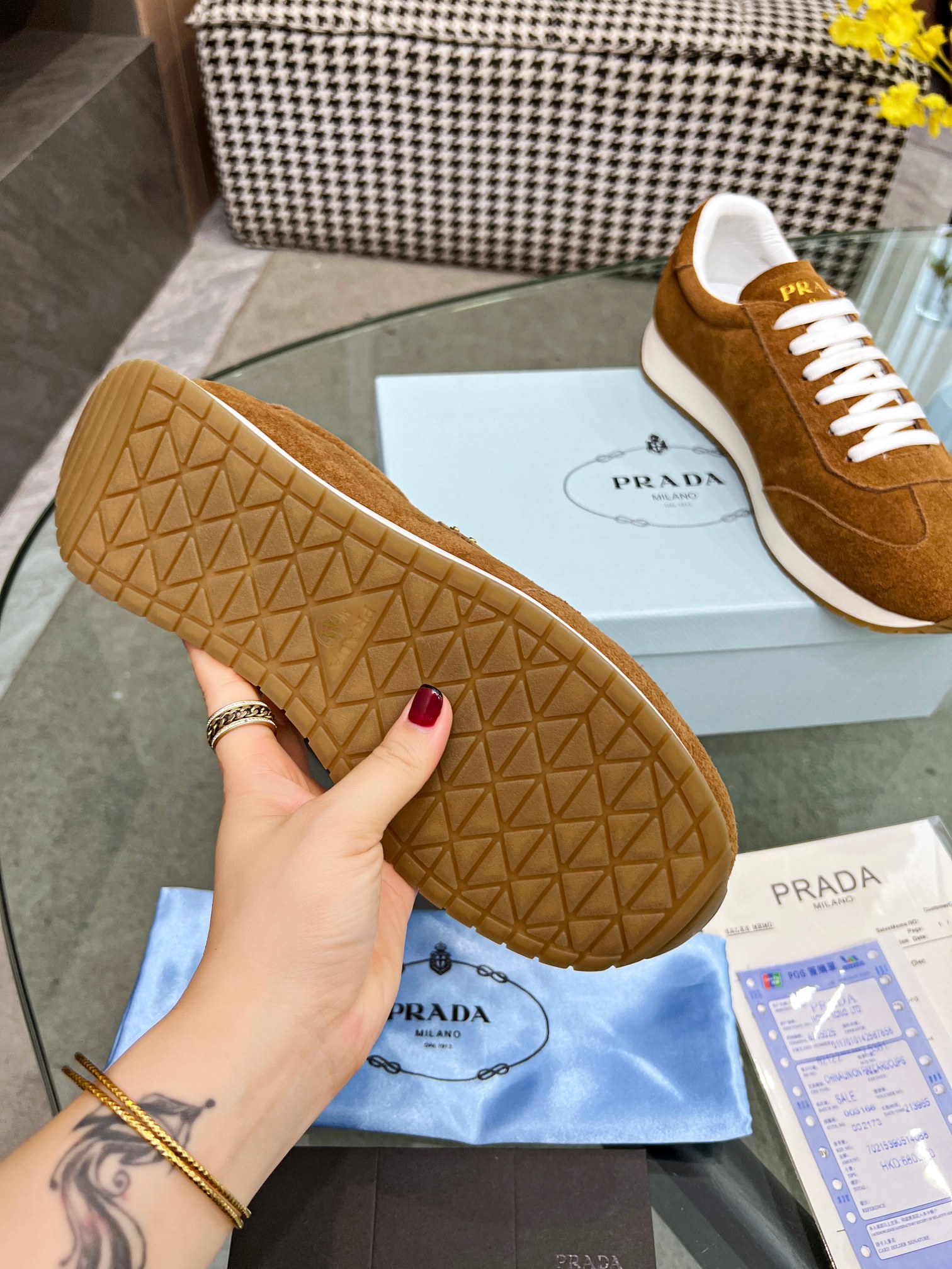 [PRADA*] P: 280Talla: 39-44 (38.45.46 personalizado) nuevos contadores PRADA (Prada) de alto top sin