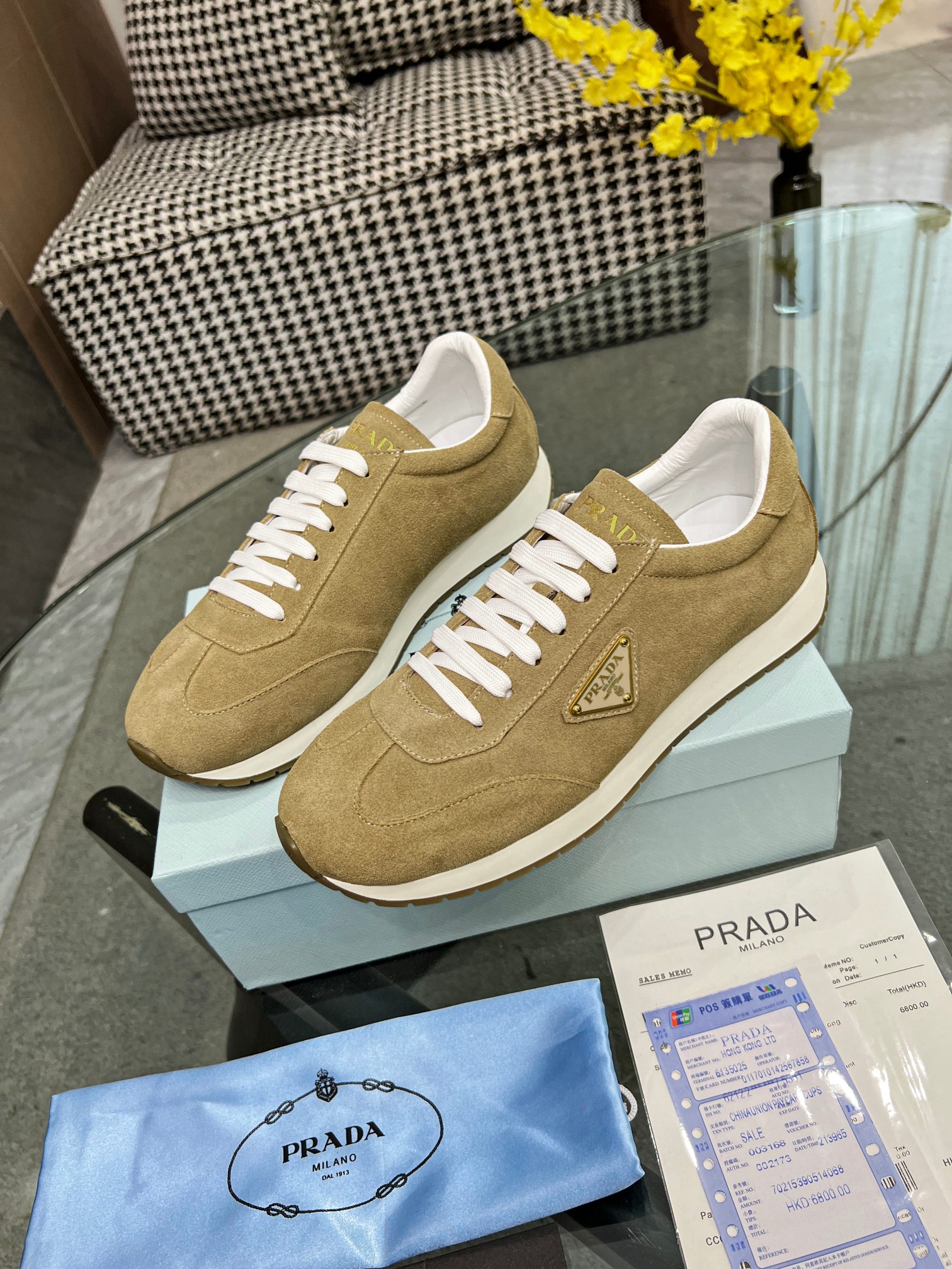 [PRADA*] P: 280Talla: 39-44 (38.45.46 personalizado) nuevos contadores PRADA (Prada) de alto top sin
