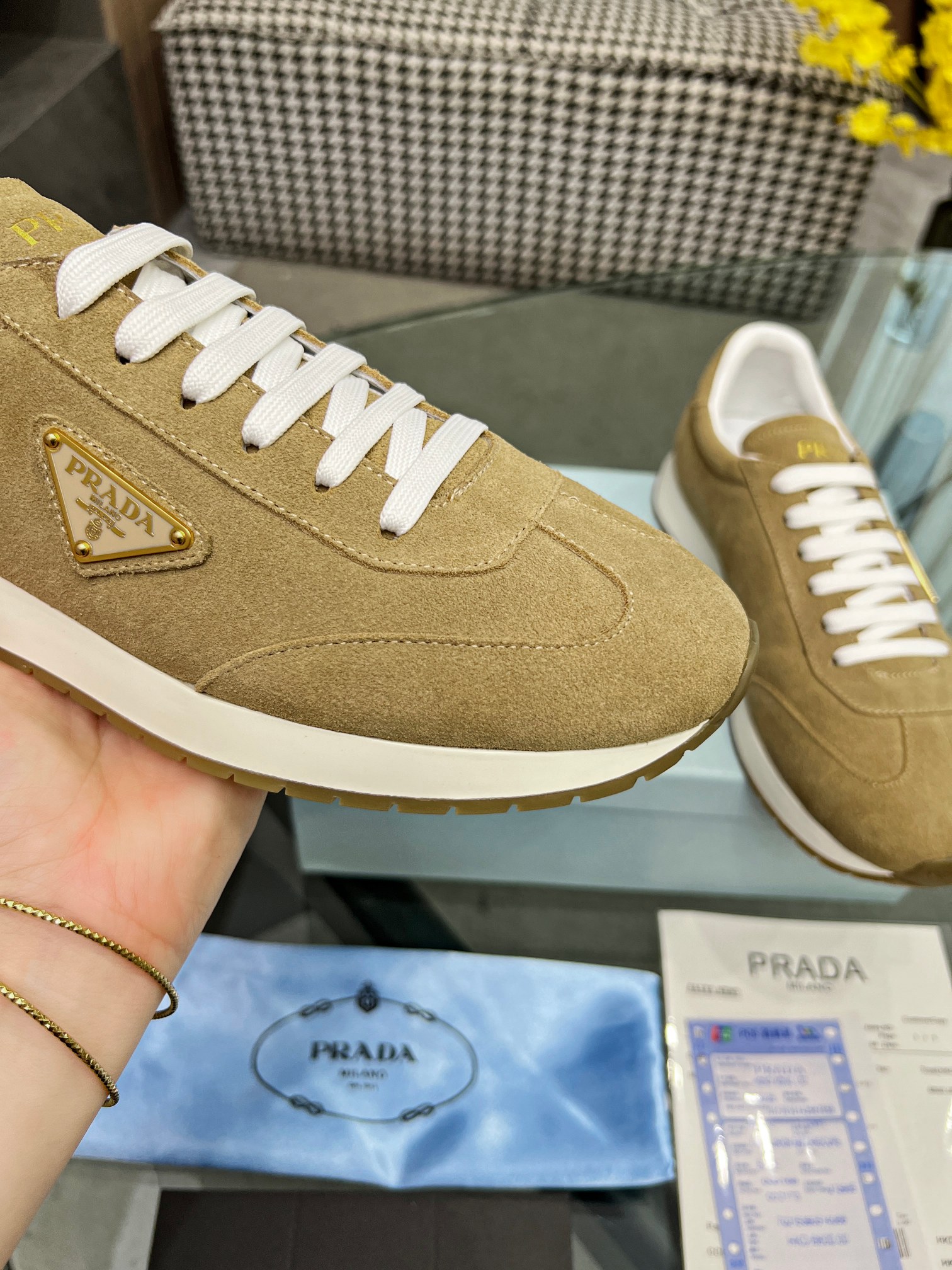 [PRADA*] P: 280Talla: 39-44 (38.45.46 personalizado) nuevos contadores PRADA (Prada) de alto top sin
