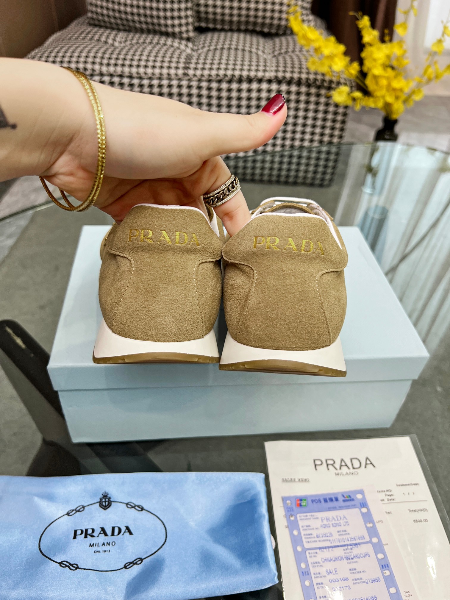 [PRADA*] P: 280Talla: 39-44 (38.45.46 personalizado) nuevos contadores PRADA (Prada) de alto top sin