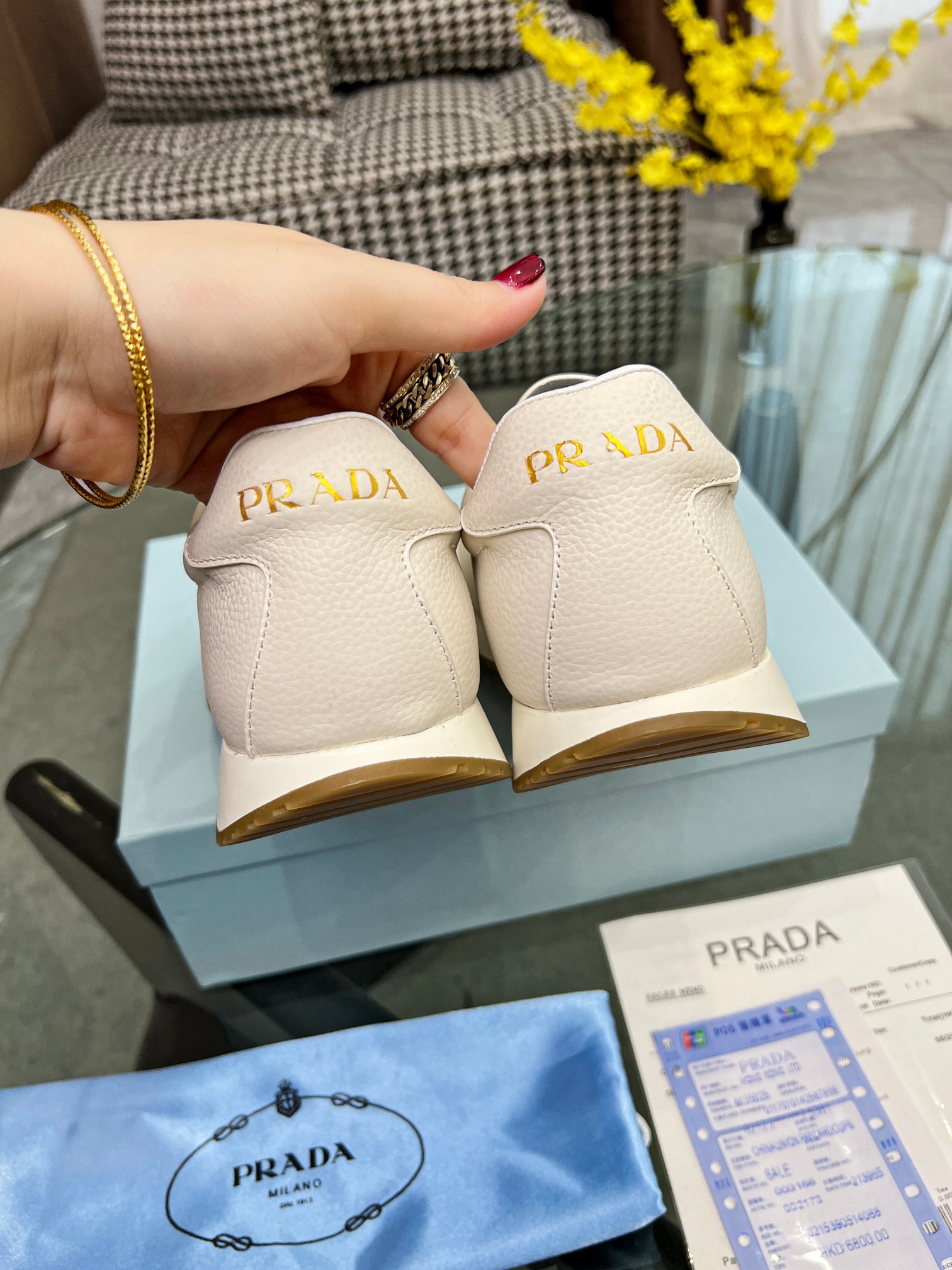 [PRADA*] P: 280Talla: 39-44 (38.45.46 personalizado) nuevos contadores PRADA (Prada) de alto top sin
