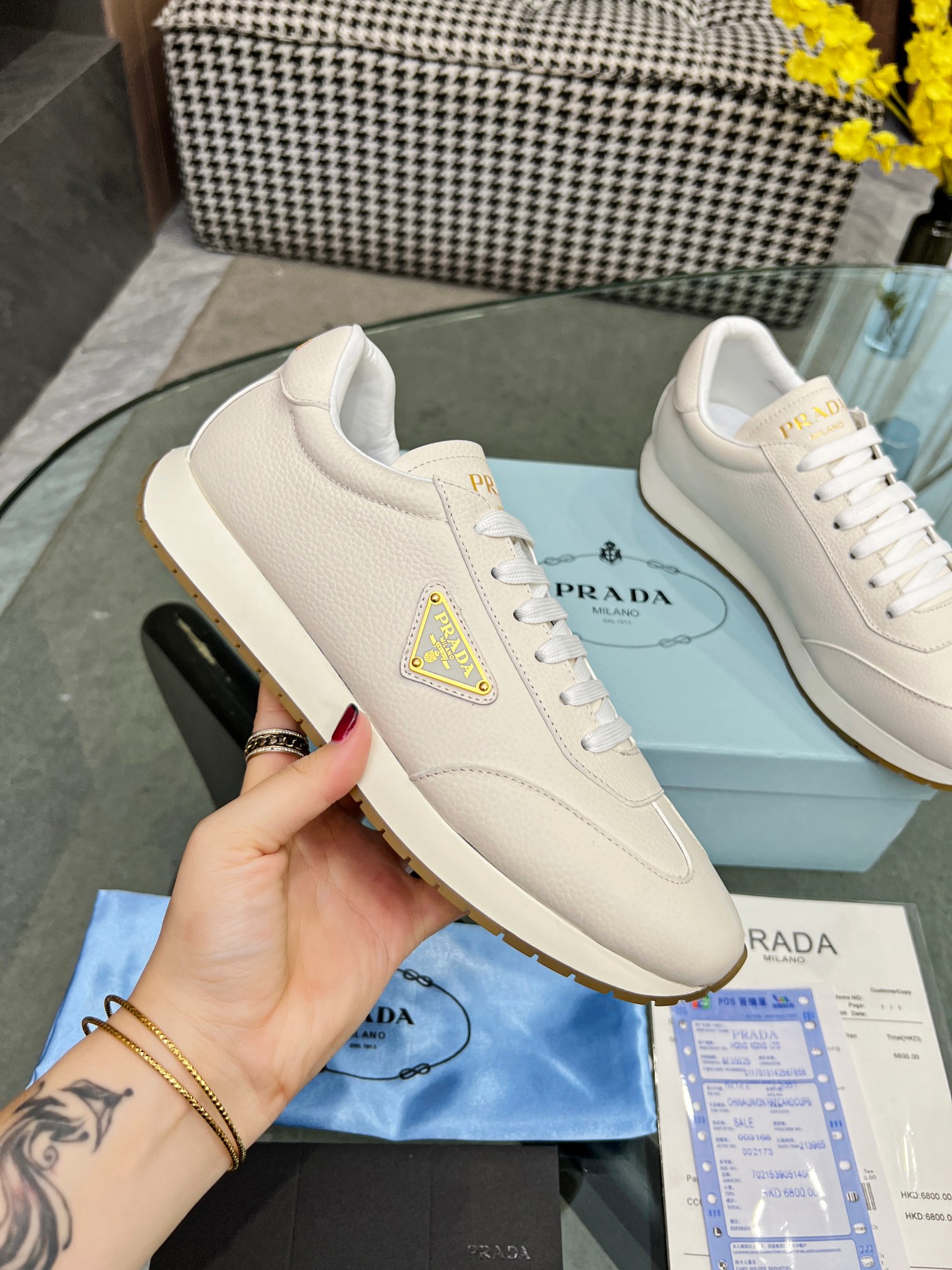 [PRADA*] P: 280Talla: 39-44 (38.45.46 personalizado) nuevos contadores PRADA (Prada) de alto top sin