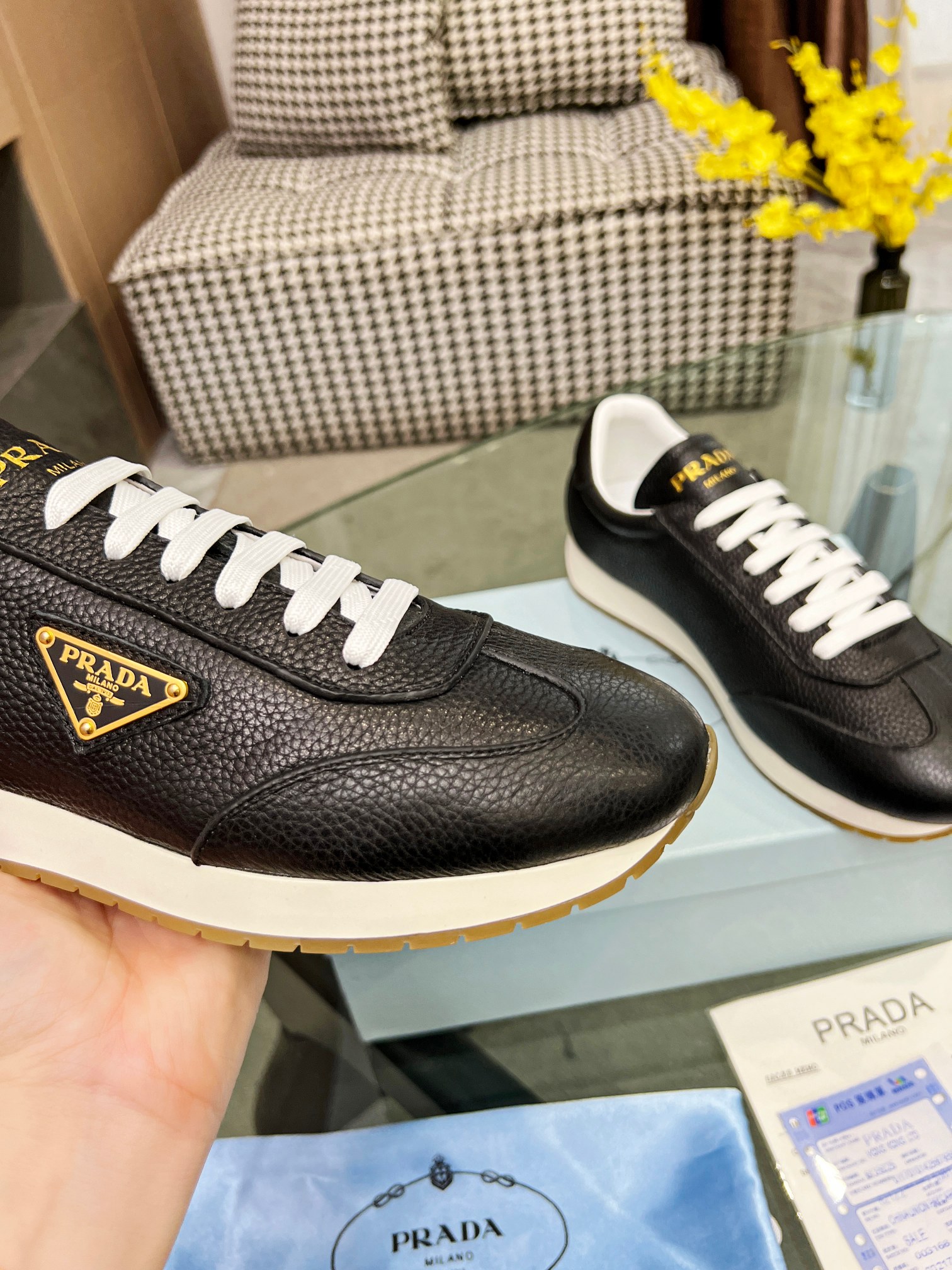 [PRADA*] P: 280Talla: 39-44 (38.45.46 personalizado) nuevos contadores PRADA (Prada) de alto top sin