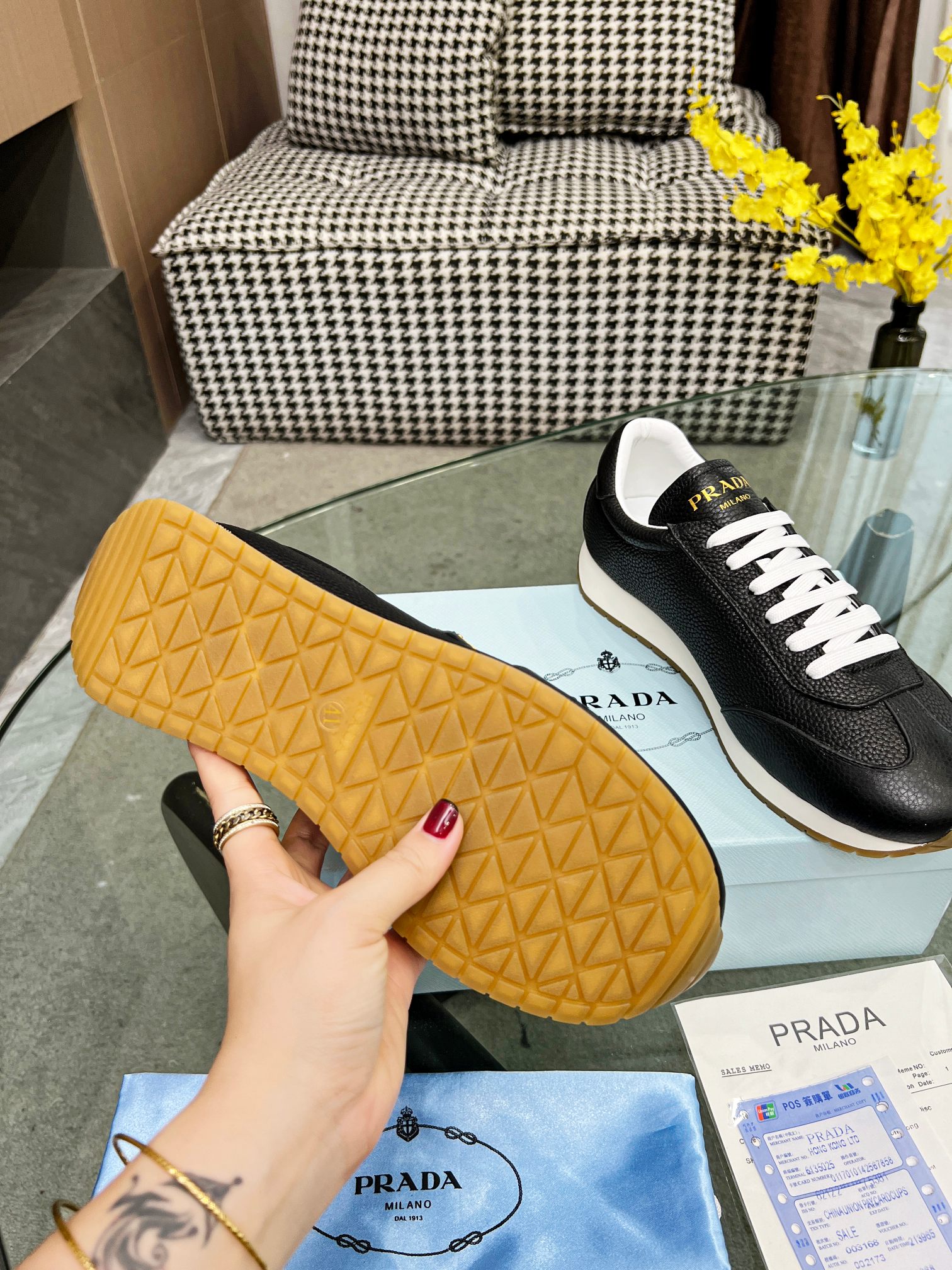 [PRADA*] P: 280Talla: 39-44 (38.45.46 personalizado) nuevos contadores PRADA (Prada) de alto top sin