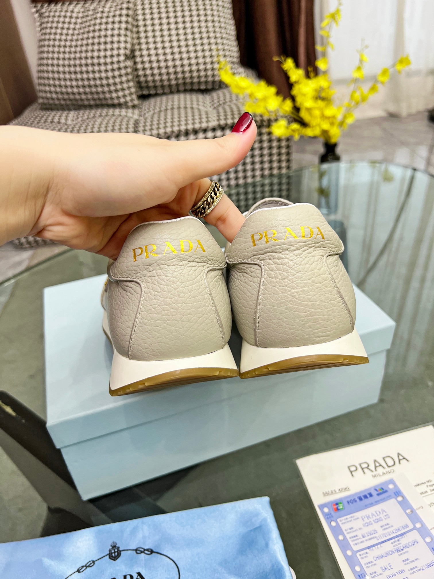 [PRADA*] P: 280Talla: 39-44 (38.45.46 personalizado) nuevos contadores PRADA (Prada) de alto top sin