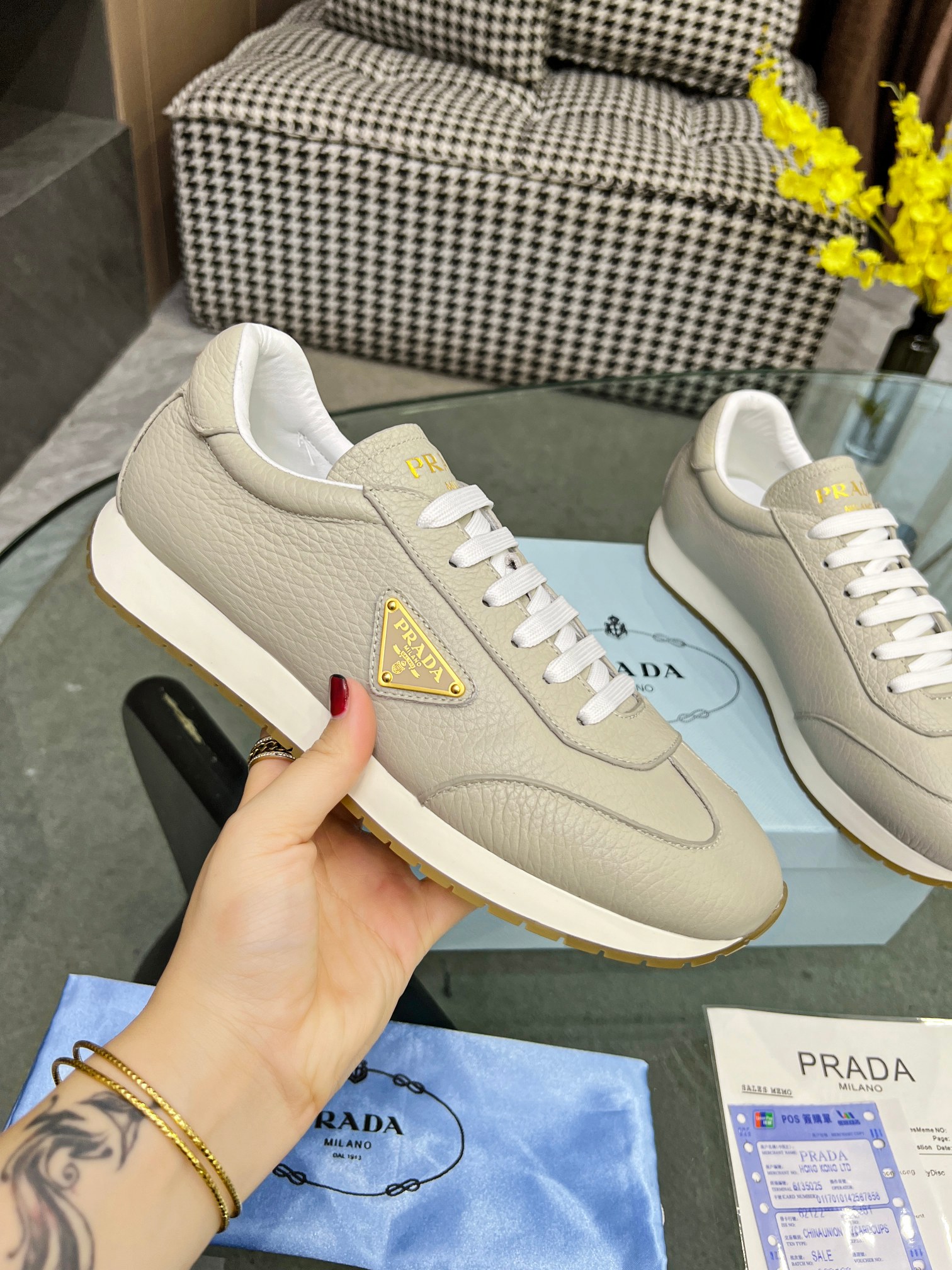 [PRADA*] P: 280Talla: 39-44 (38.45.46 personalizado) nuevos contadores PRADA (Prada) de alto top sin