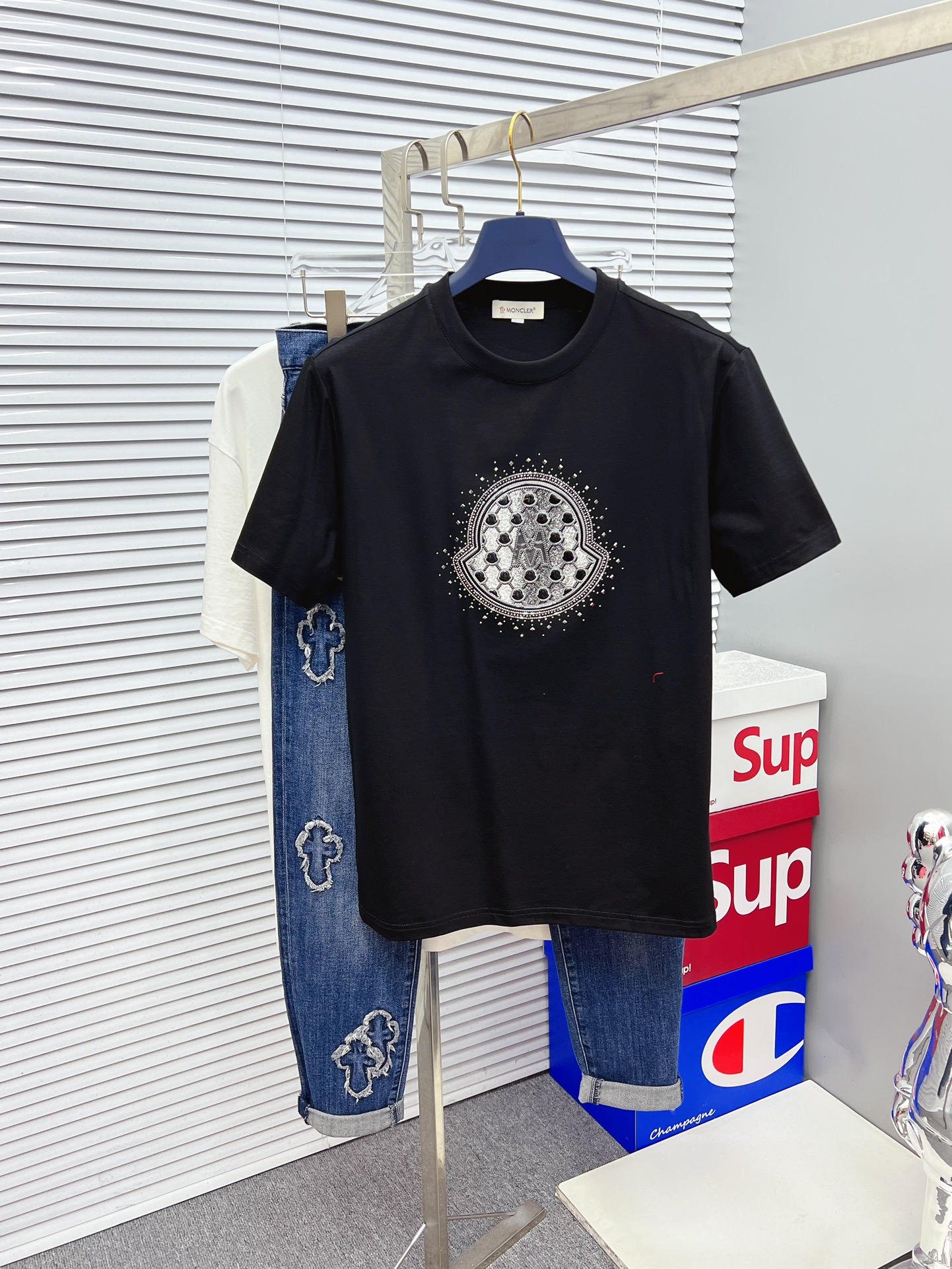 Moncler Clothing T-Shirt Printing Cotton Fashion Short Sleeve