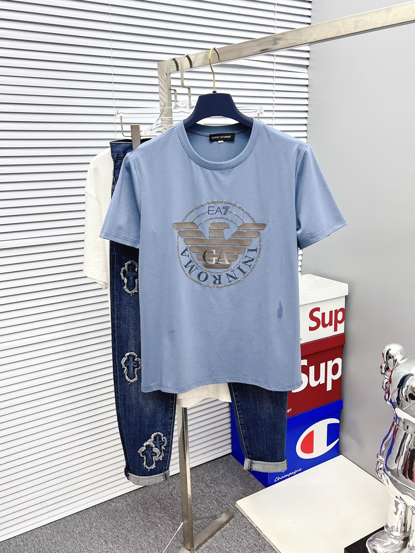 Armani Clothing T-Shirt Printing Cotton Fashion Short Sleeve