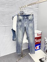 Burberry 1:1
 Clothing Jeans Pants & Trousers Printing Men Denim Fall/Winter Collection Vintage Casual