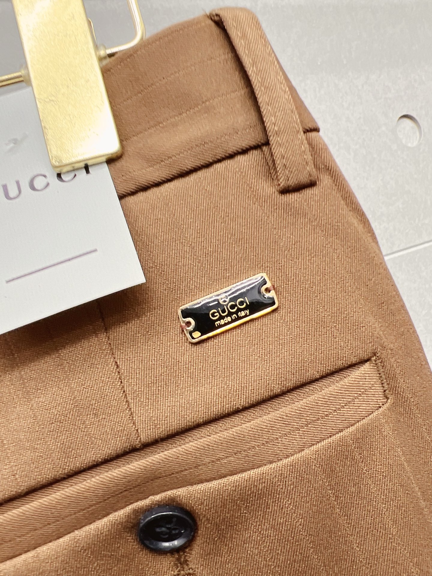 GUCCI 古奇 休闲裤 西裤2025SS秋冬新款 高级定制裤子专用面料 定制原版五金 重工工艺打造 车