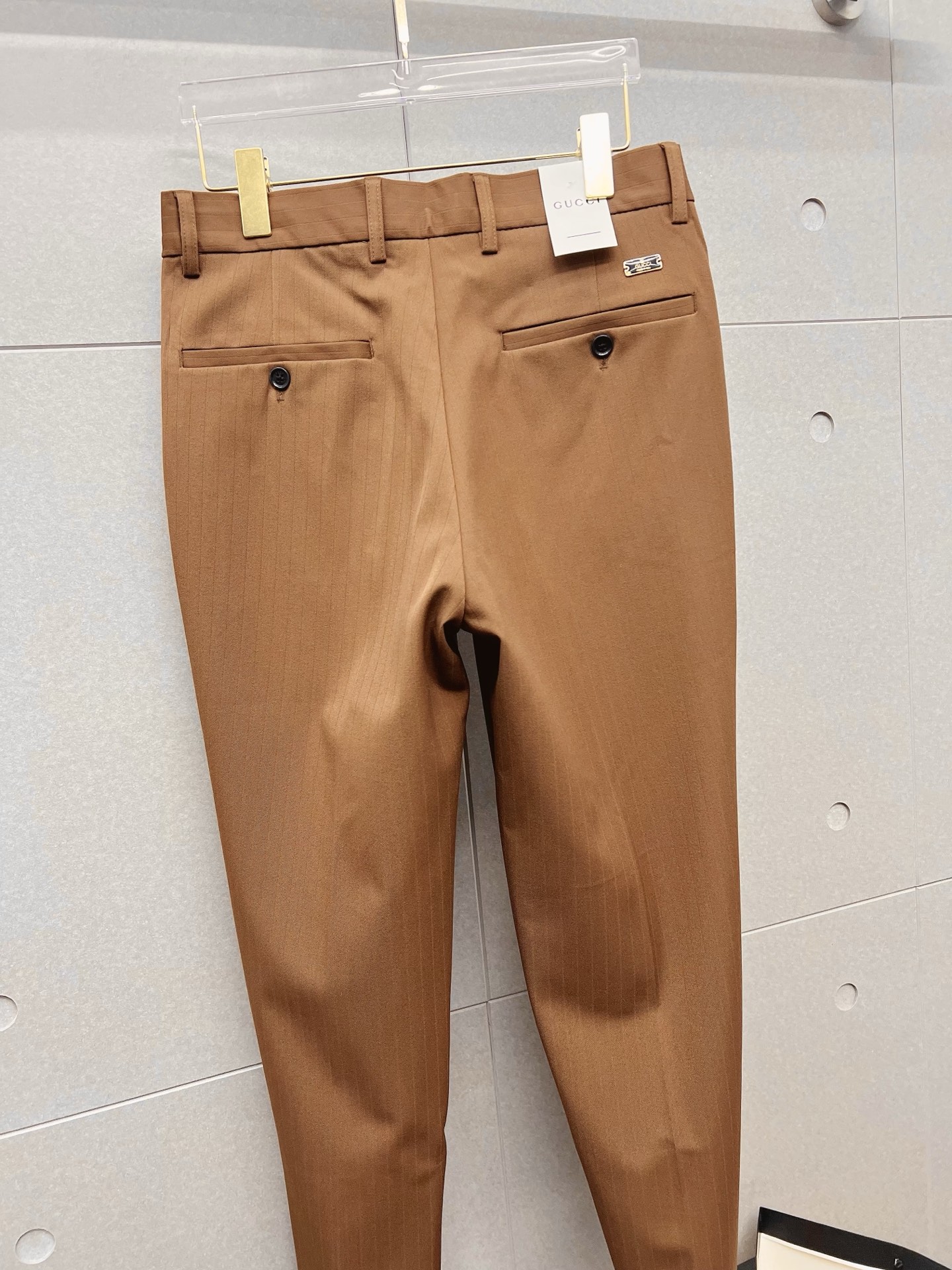 GUCCI 古奇 休闲裤 西裤2025SS秋冬新款 高级定制裤子专用面料 定制原版五金 重工工艺打造 车