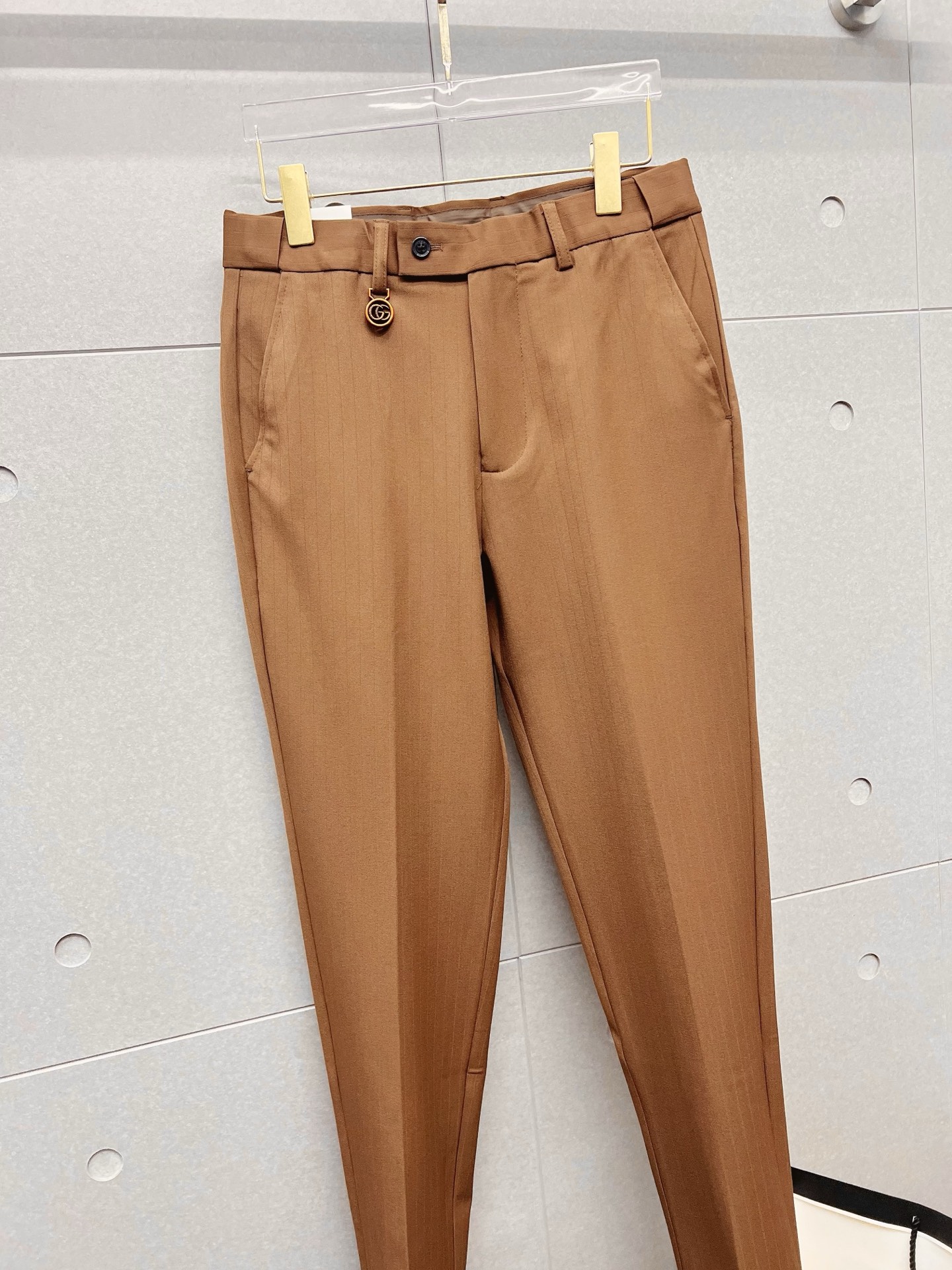 GUCCI 古奇 休闲裤 西裤2025SS秋冬新款 高级定制裤子专用面料 定制原版五金 重工工艺打造 车