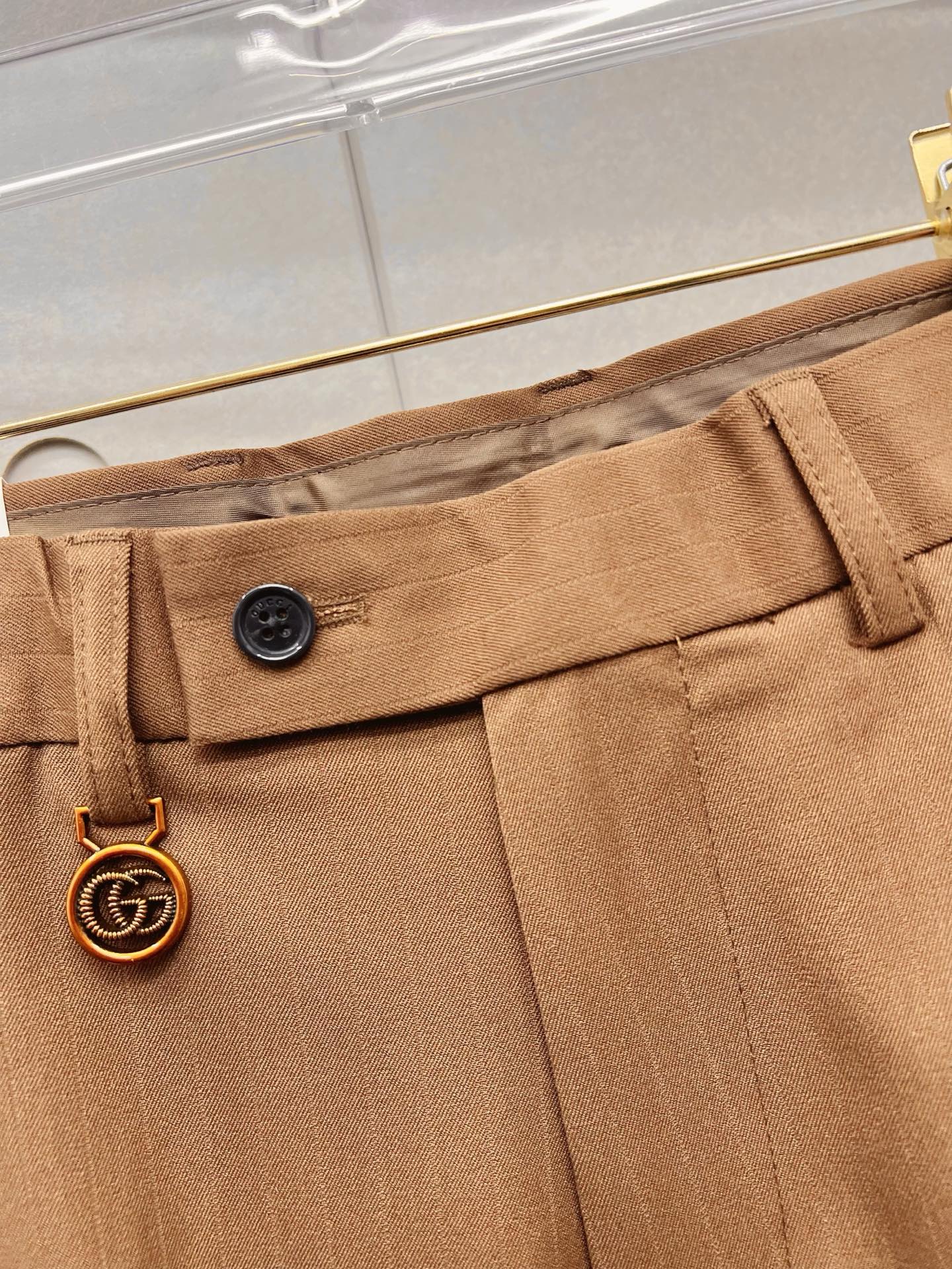 GUCCI 古奇 休闲裤 西裤2025SS秋冬新款 高级定制裤子专用面料 定制原版五金 重工工艺打造 车