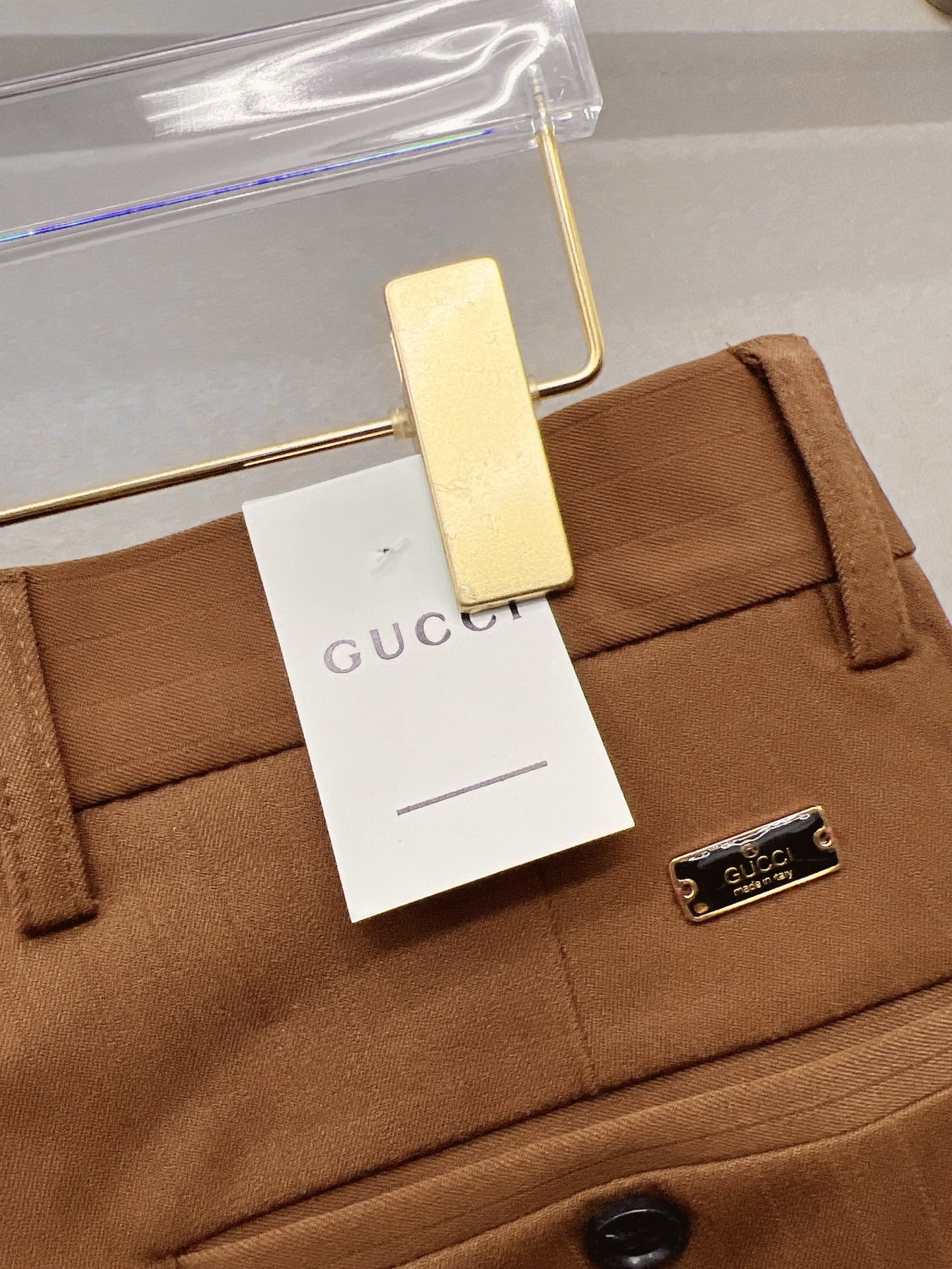GUCCI 古奇 休闲裤 西裤2025SS秋冬新款 高级定制裤子专用面料 定制原版五金 重工工艺打造 车