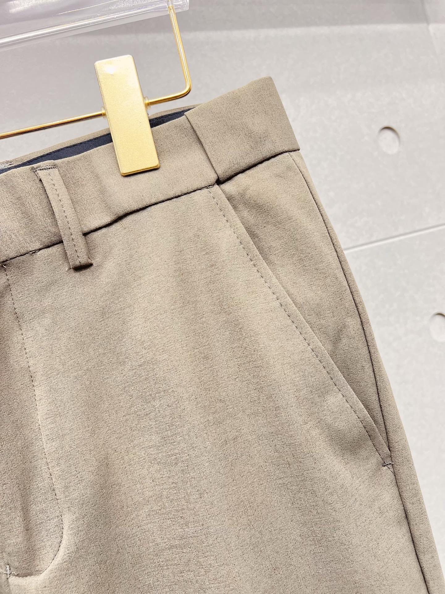 杰尼亚 休闲裤 西裤2025SS秋冬新款 高级定制裤子专用面料 定制原版五金 重工工艺打造 车工走线精细