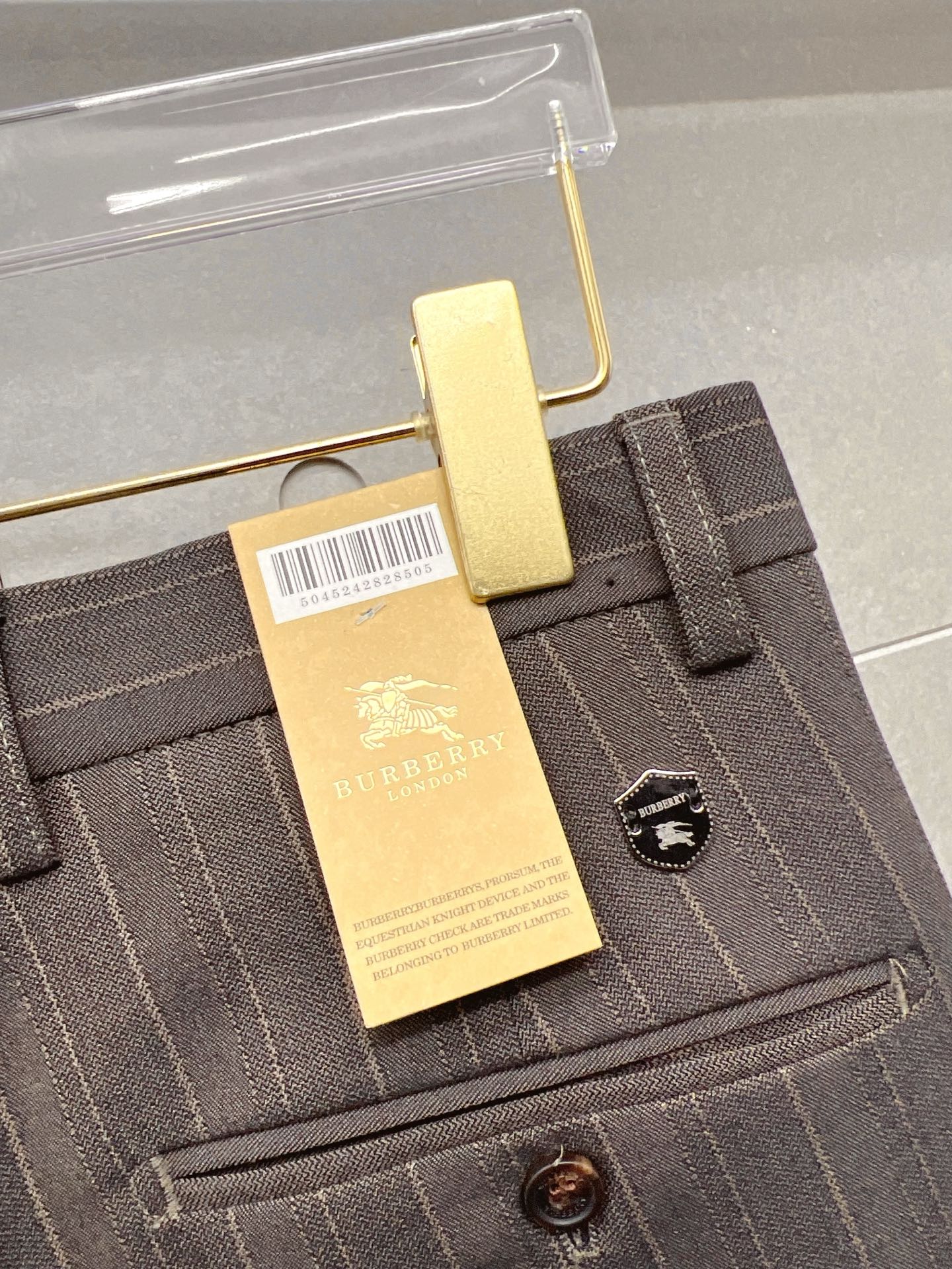 Burberry 巴宝莉 休闲裤 西裤2025SS秋冬新款 高级定制裤子专用面料 定制原版五金 重工工艺