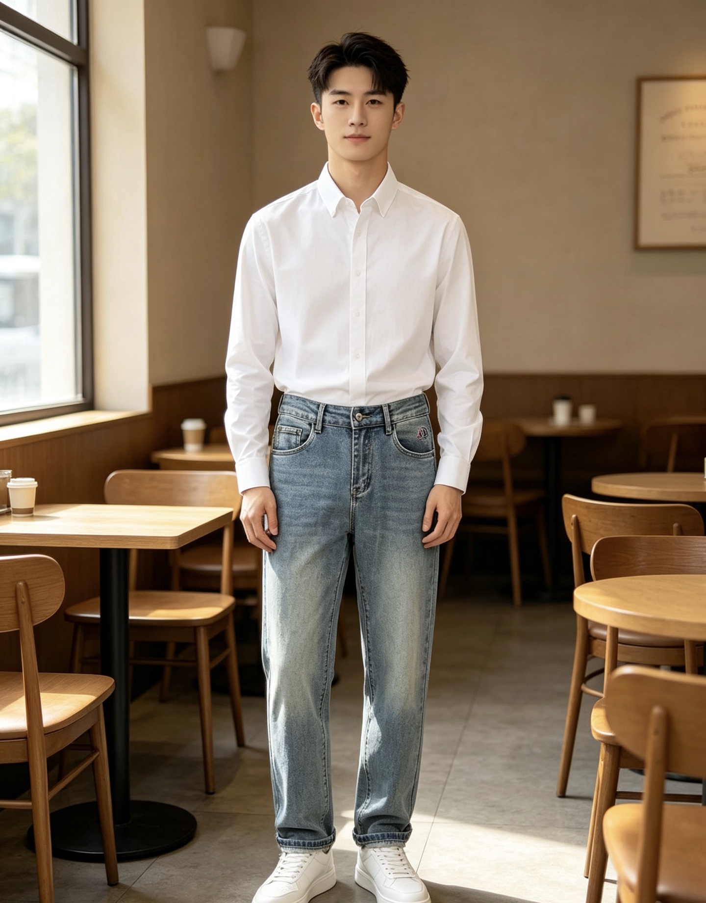 NO:916395,Men's denim jeans, official album and poster outfit!  High-grade imported denim raw color fabrics are supplied to customers, and the pure 13oz denim fabrics from Okayama, Japan are specially selected. Heavy-duty environmentally friendly plant enzyme washing process is used. The texture has a light retro color, which is quite beautiful and is very suitable for autumn and winter color matching. The fabric is soft and delicate after washing, but has strong bones and a slight stretch, providing an excellent comfortable experience. There is no damage from any technological elements throughout the body, retaining the purest tannin color!  The details throughout the body are perfect, exquisite and sophisticated. The latest leather label on the waist highlights the brand's characteristics. The hardware accessories, leather label and wiring all reflect the craftsmanship!  The silhouette is perfectly tailored and has excellent butt lift and slimming effect. It can be easily matched with any top in the wardrobe. It has wide compatibility and is suitable for various daily wear. The upper body is full of style. It is a must-have trousers for those who are obsessed with quality control and 1V!  Size 29-38 (not 35.37),,Moncler,jeans,19860909蒙口 男士丹宁牛仔裤,官宣画册海报穿搭款！ 客供高级进口的丹宁原色面料,特选日本冈山纯正13oz 盎司牛仔布料,重磅环保植物酵素水洗工艺,肌理有着淡淡的复古色彩,相当漂亮,极符合秋冬的配色,面料经过水洗后柔软细腻,但筋骨感极强,且略带弹力,提供了绝佳的舒适体验,通身无任何工艺元素破坏,保留了最纯粹的丹宁本色！通身细节完美如斯,精湛且考究,最新的腰部皮标彰显了品牌特质,五金配件、皮标、走线无不体现出匠心工艺！版型剪裁完美,提臀修身效果绝佳,可轻松横扫衣橱任何的上装搭配,兼容性广泛,满足于日常各种穿搭,上身型款十足,于品质控及1V迷控者必入型裤装！ 尺码29—38（没35.37）,,Moncler,jeans,,Men's clothing